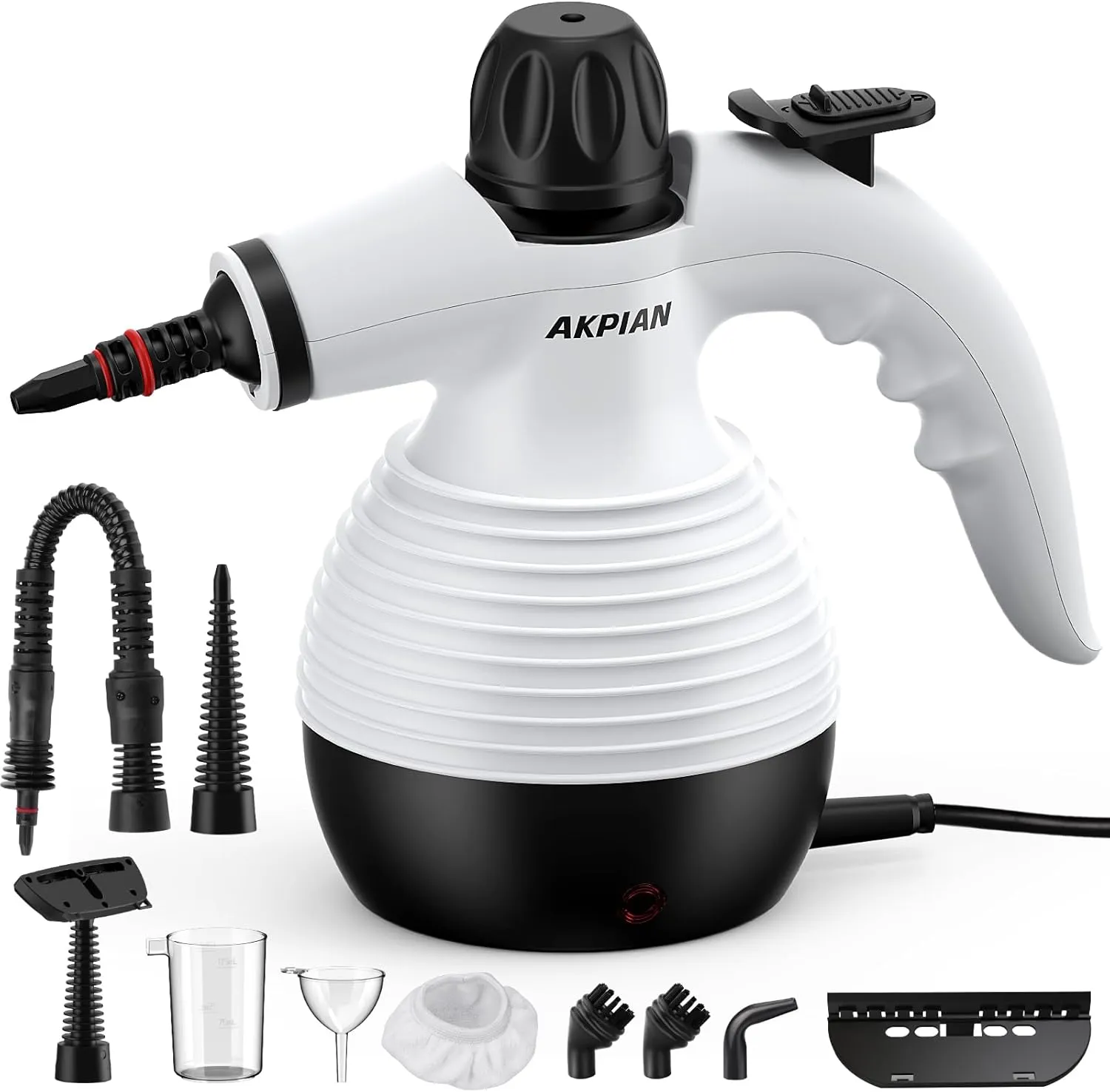 Handdampfreiniger 1050W, 10-teiliges Zubehörset, multifunktionaler Dampfreiniger, zur chemiefreien Reinigung von Fliese…