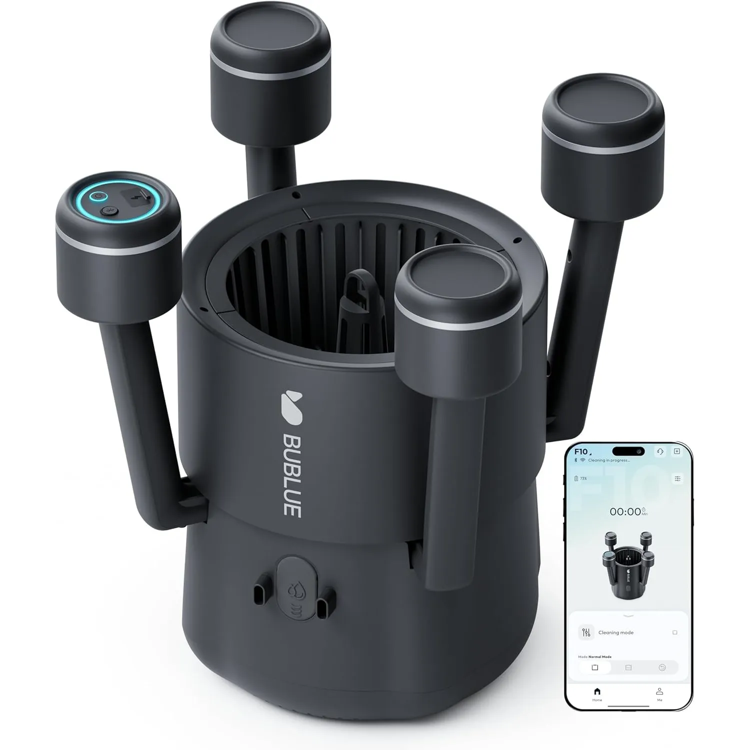 BUBLUE BuVortex V5 Pool Skimmer Roboter,Poolroboter Akku mit App-Steuerung,5-Liter-Filter, Zwei Reinigungsmodi, KI-Navi…