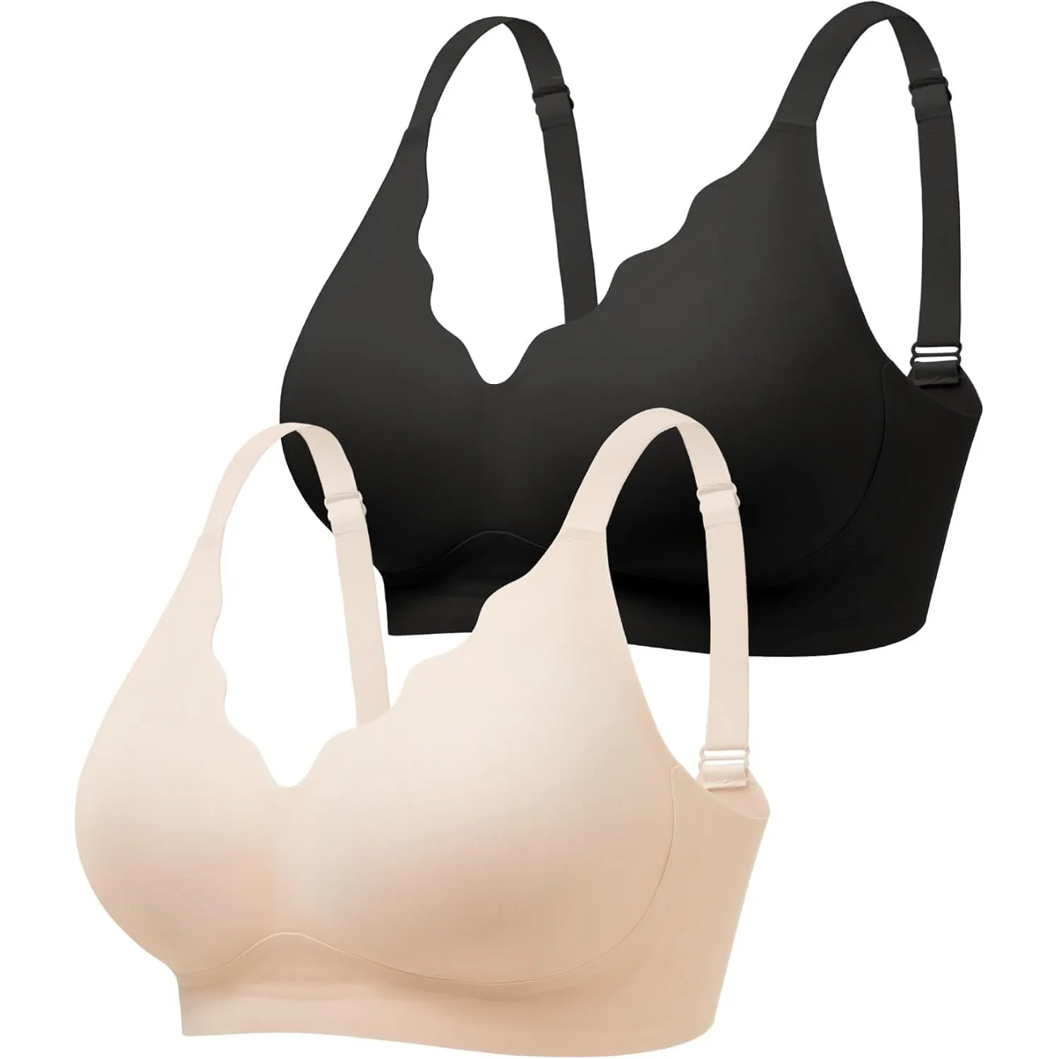 BH für Damen ohne Bügel mit Weicher Unterstützung Bequeme Nahtlose Bralette | Gepolstert, Soft, Bügelloses Bustier Komf…