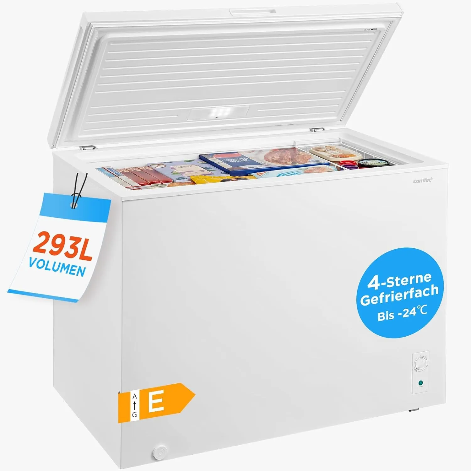 Comfee 293L Gefriertruhe, Freistehend