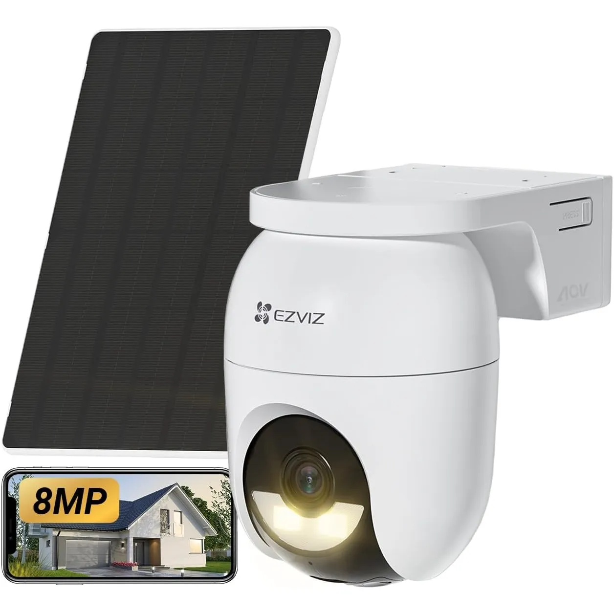 EZVIZ CB8 Lite 4K Solar Überwachungskamera Aussen Akku mit 5W Solarpanel