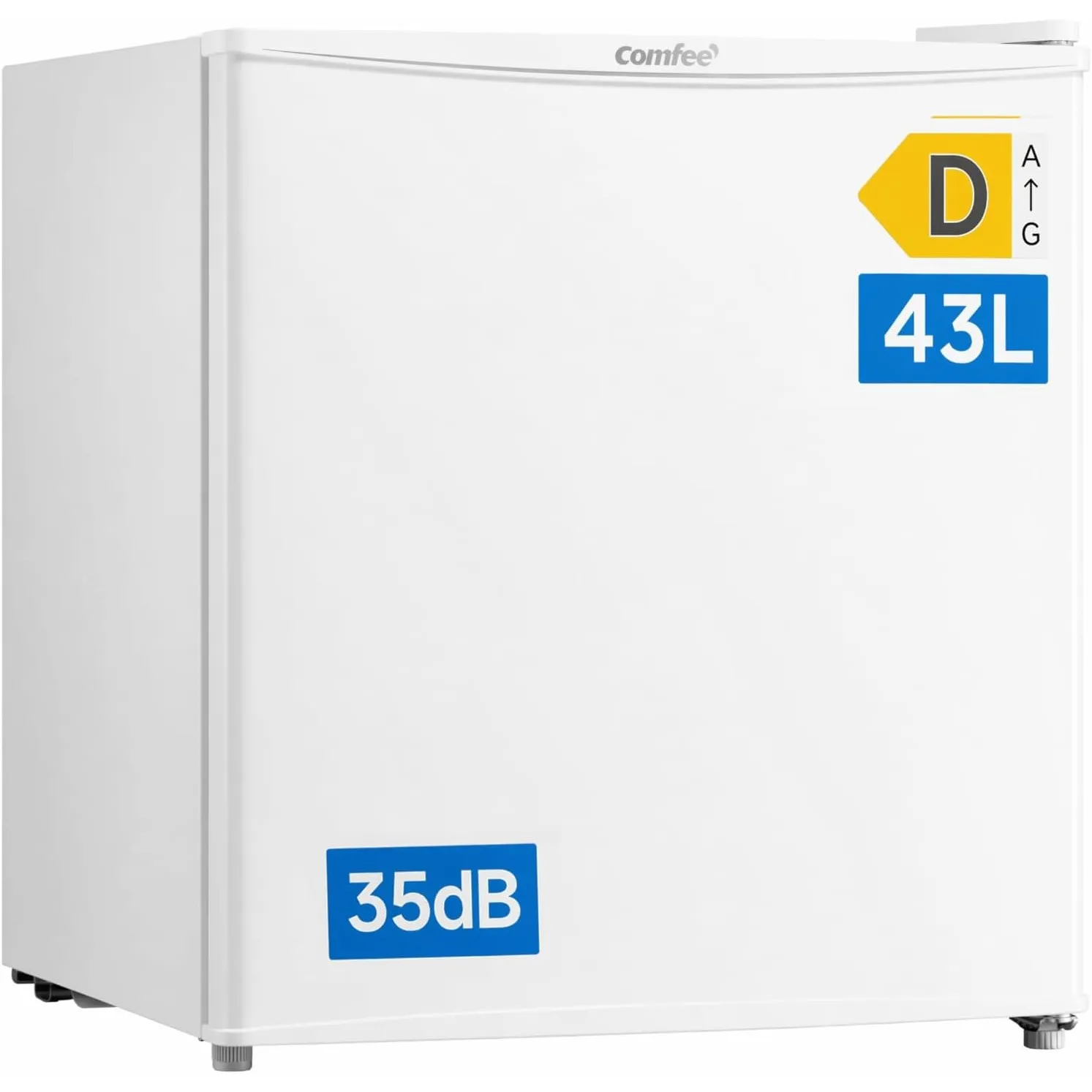 Comfee 43L Mini Kühlschrank, EEK D, 35 dB, 64 kWh/Jahr,Inverter‑Kompressor | mini fridge mit chiller box für Zimmer und…