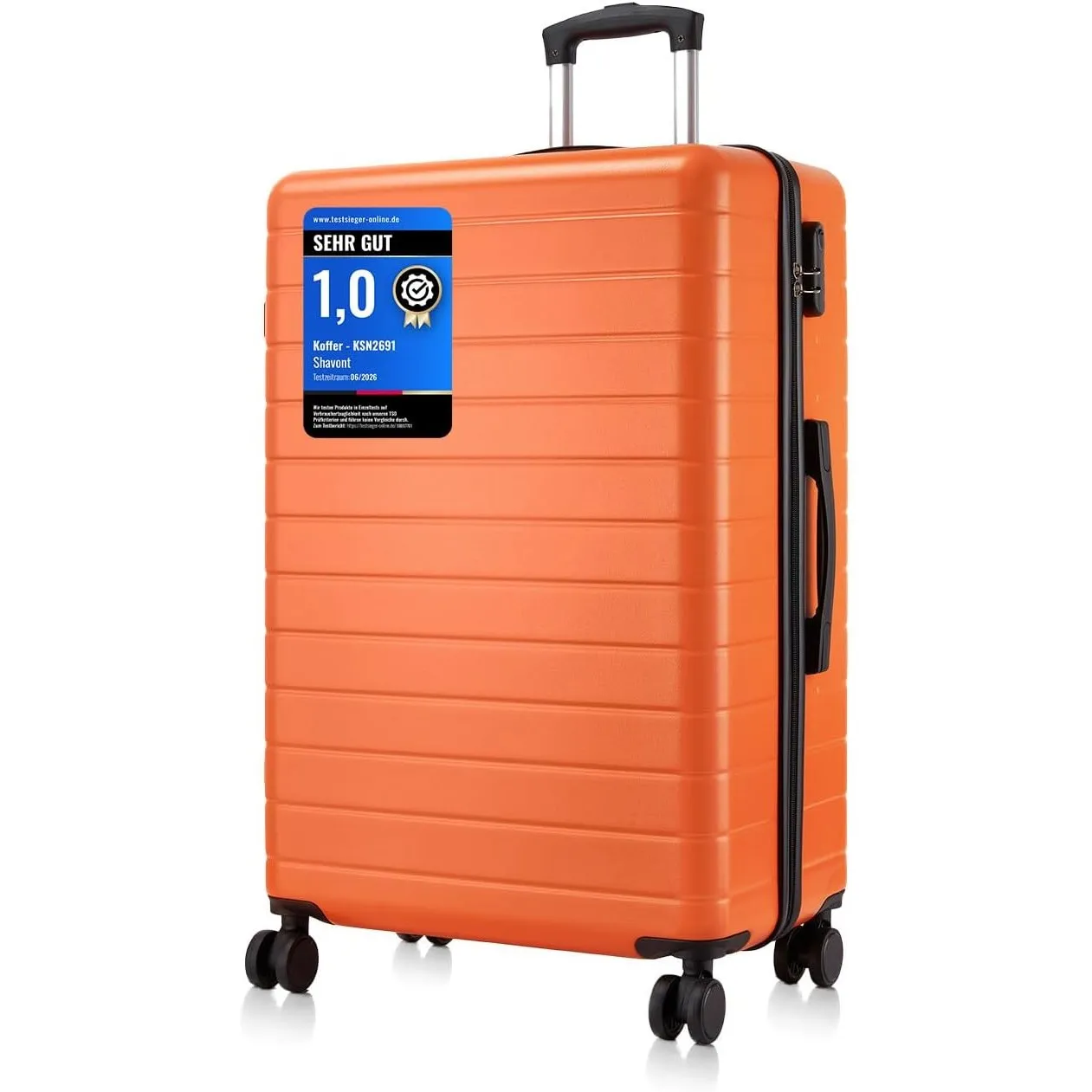 Koffer Groß XL 76cm, Leichter ABS+PC Reisekoffer für Flugzeug, Ryanair Trolley mit 4 Rollen, Hartschalenkoffer für Euro…