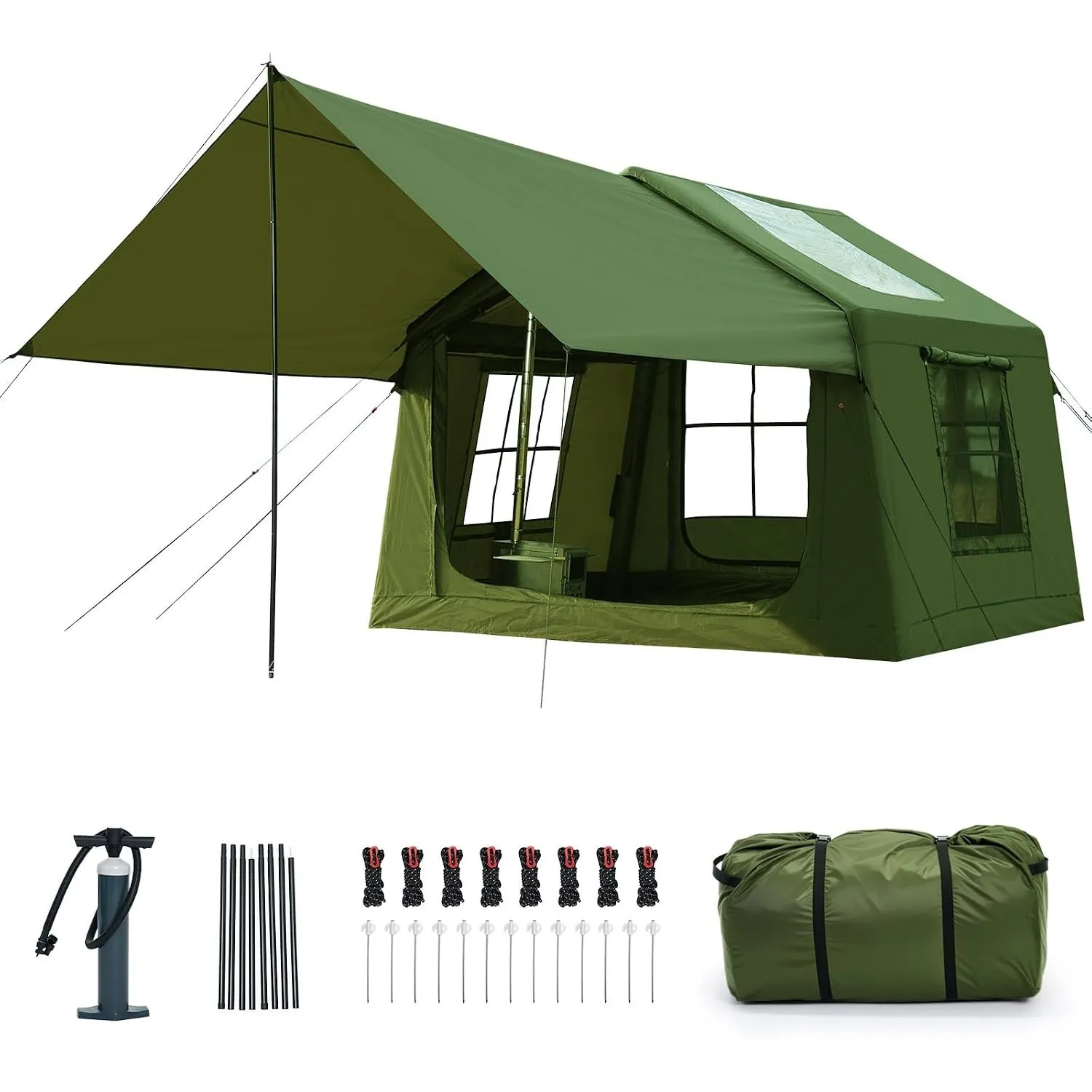 Ytaoeo Aufblasbares Zelt für Camping Outdoor Zelt Aufblasbares Gampingzelt aus Wasserdichtem Oxford-Stoff Air Glamping …