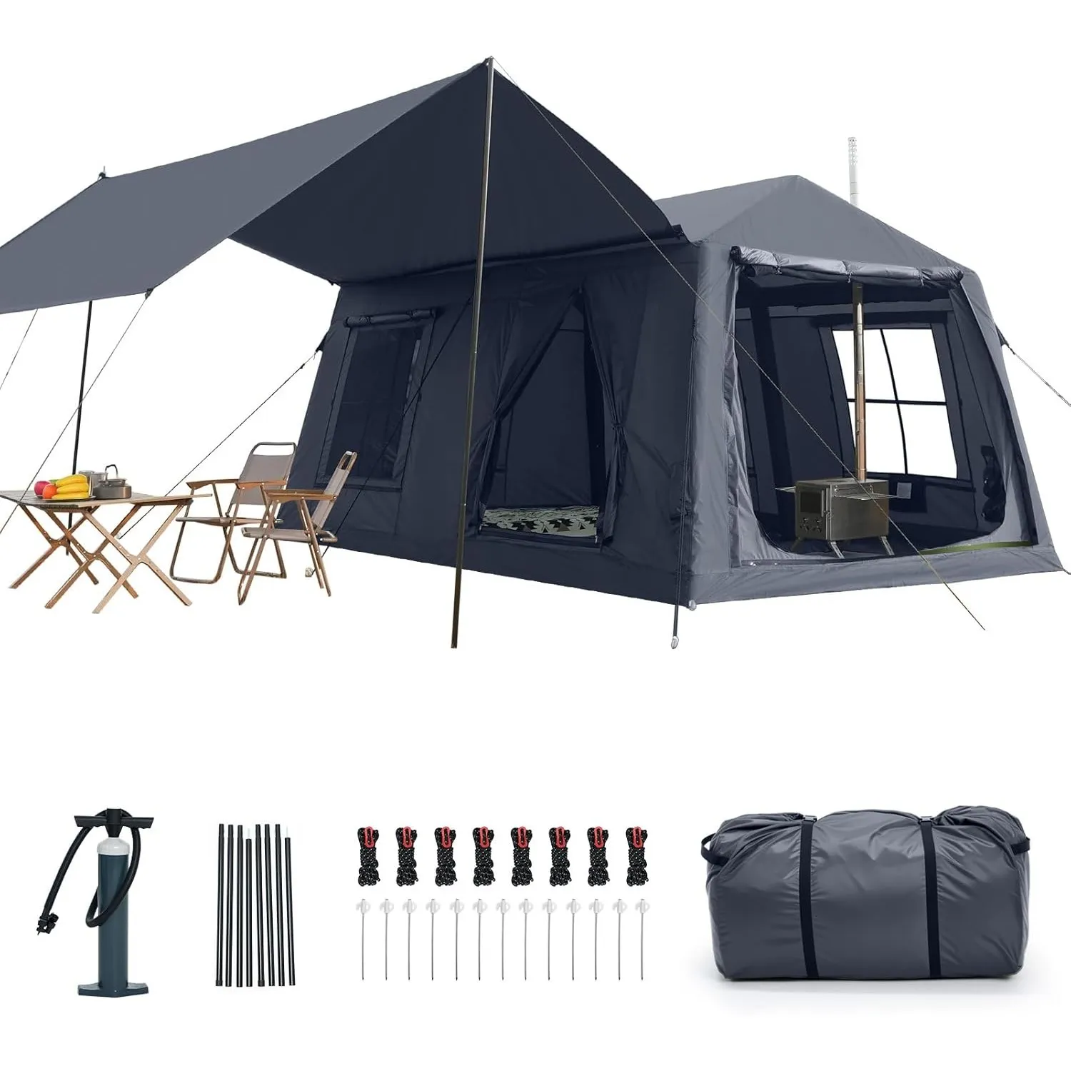 Ytaoeo Aufblasbares Zelt für Camping Outdoor Zelt Aufblasbares Gampingzelt aus Wasserdichtem Oxford-Stoff Air Glamping …