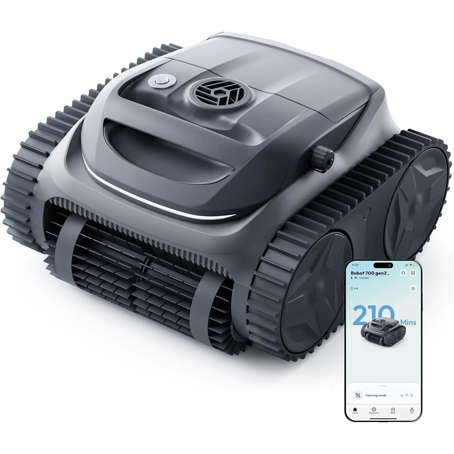 (2026 Neu) Bubot 700 Gen2 Kabelloser Poolreiniger bis 210Min Laufzeit, Dreimotor Poolroboter mit Appsteuerung & Intelli…