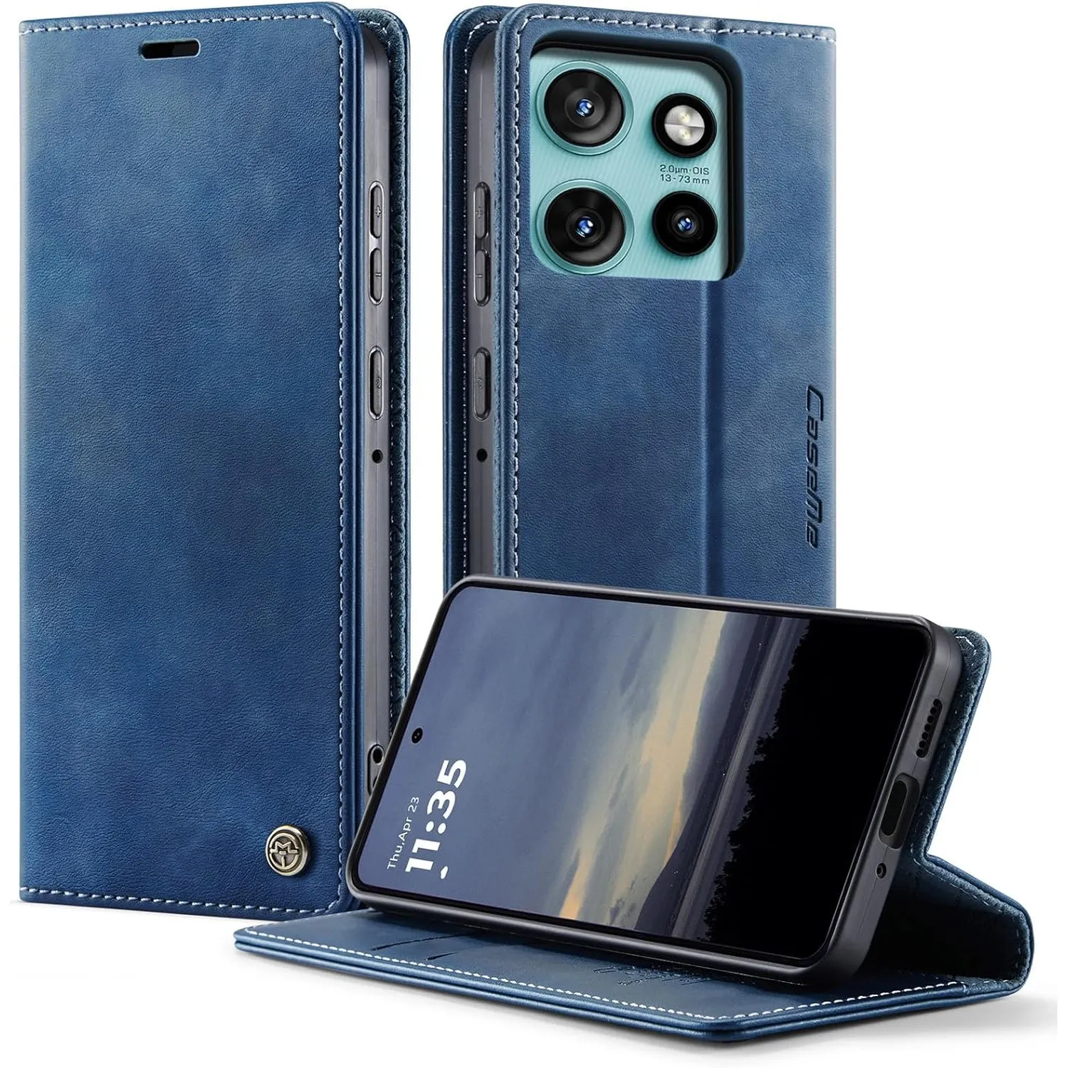 Handyhülle für Motorola Moto edge60 Neo hülle Premium PU klapphülle RFID Lederhülle Faltbare Handytasche Schutzhülle Ka…