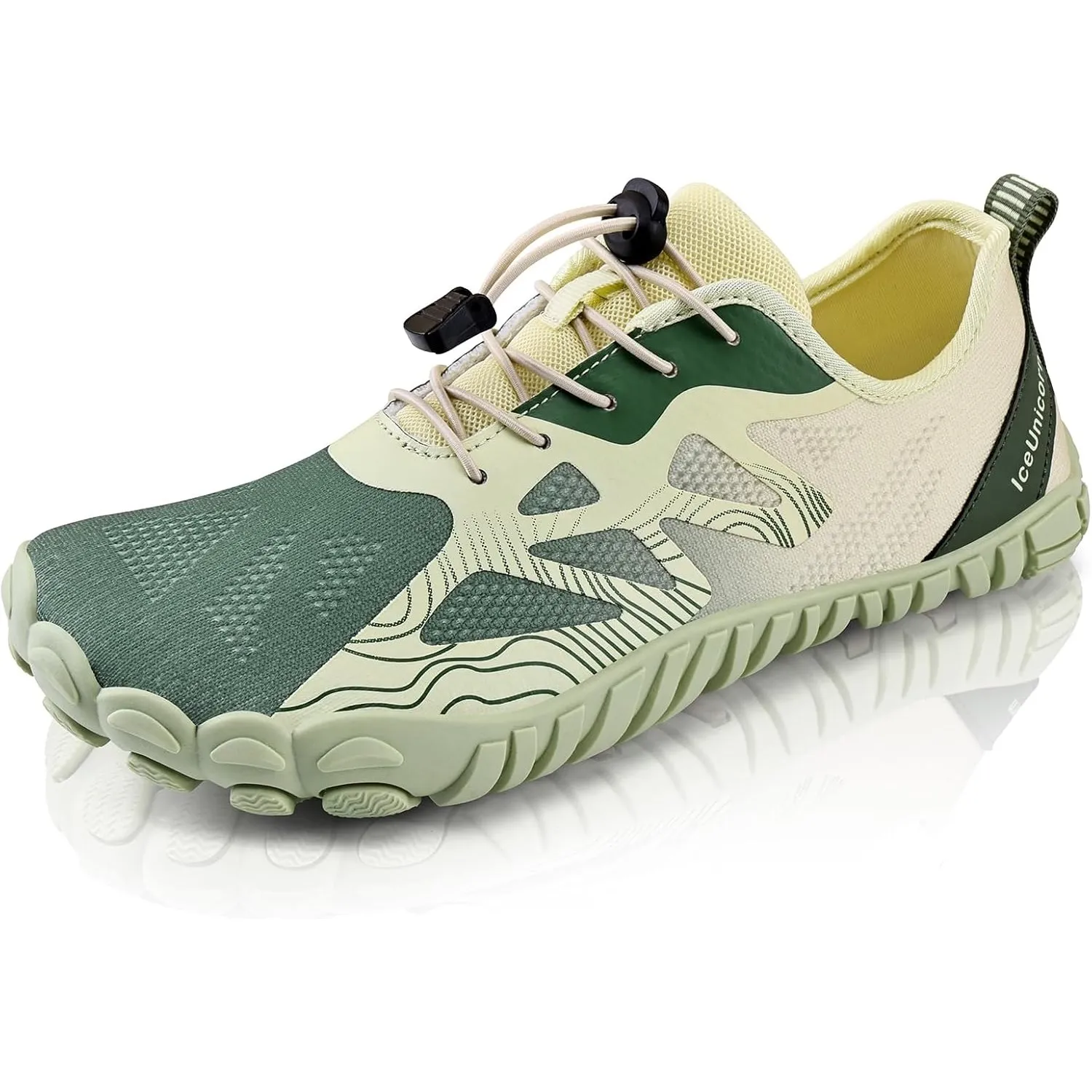 IceUnicorn Herren Damen Barfußschuhe Traillaufschuhe Fitnessschuhe Knit Minimalistische Breiter Zehenbox