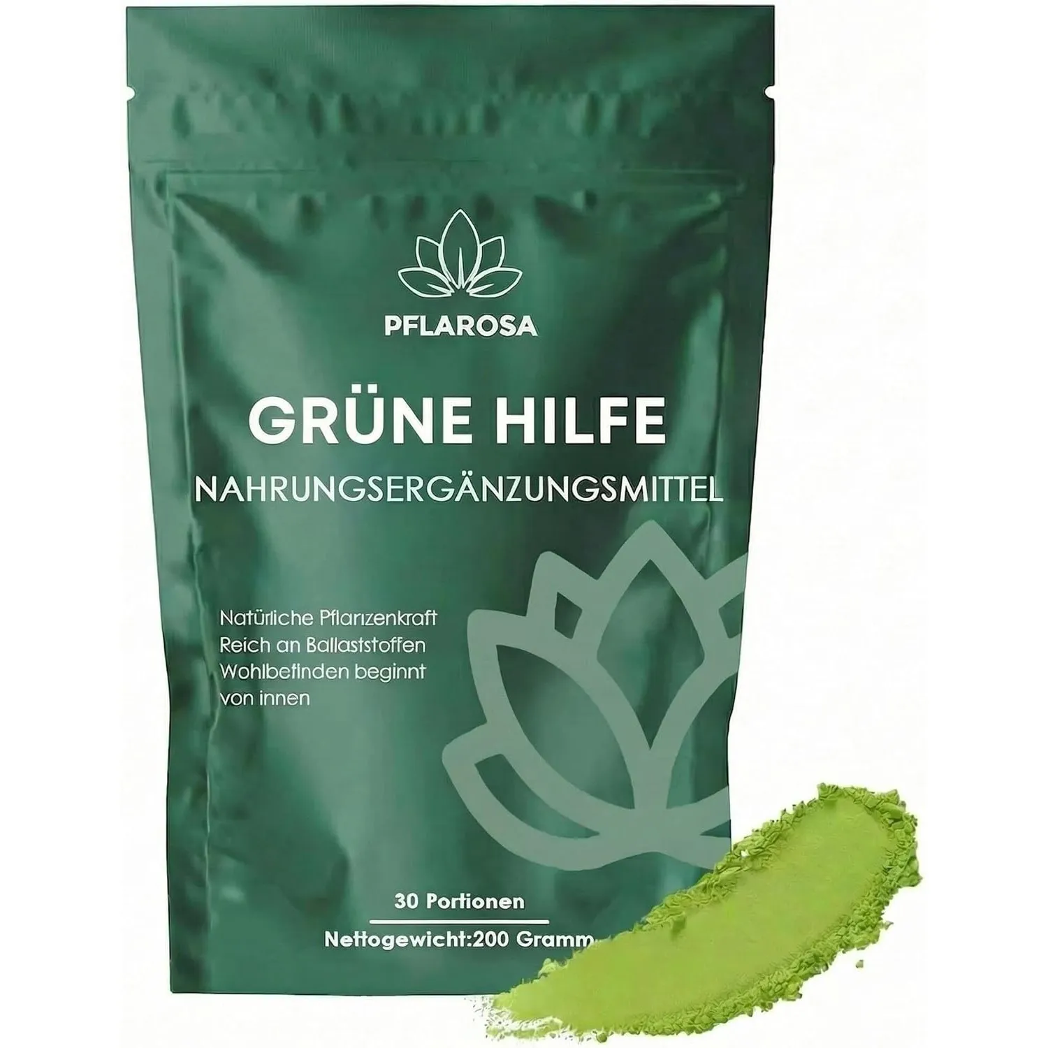 Grüne Entgiftungspulver 200g Superfood Pulver,Greens Pflanzenpulver mit Matcha, Gerstengras, Spirulina & Heidelbeeren,R…