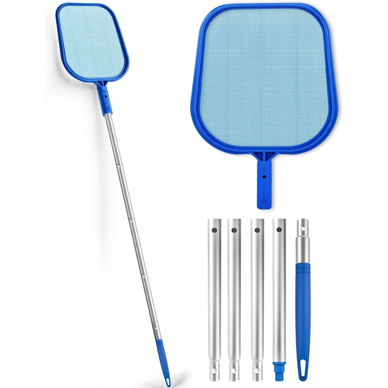 MRUN BONE Pool Kescher 155cm Poolkescher Feinmaschig Netz für Pool, Schwimmbad, Teich, Aufstellpool, Planschbecken, Alg…