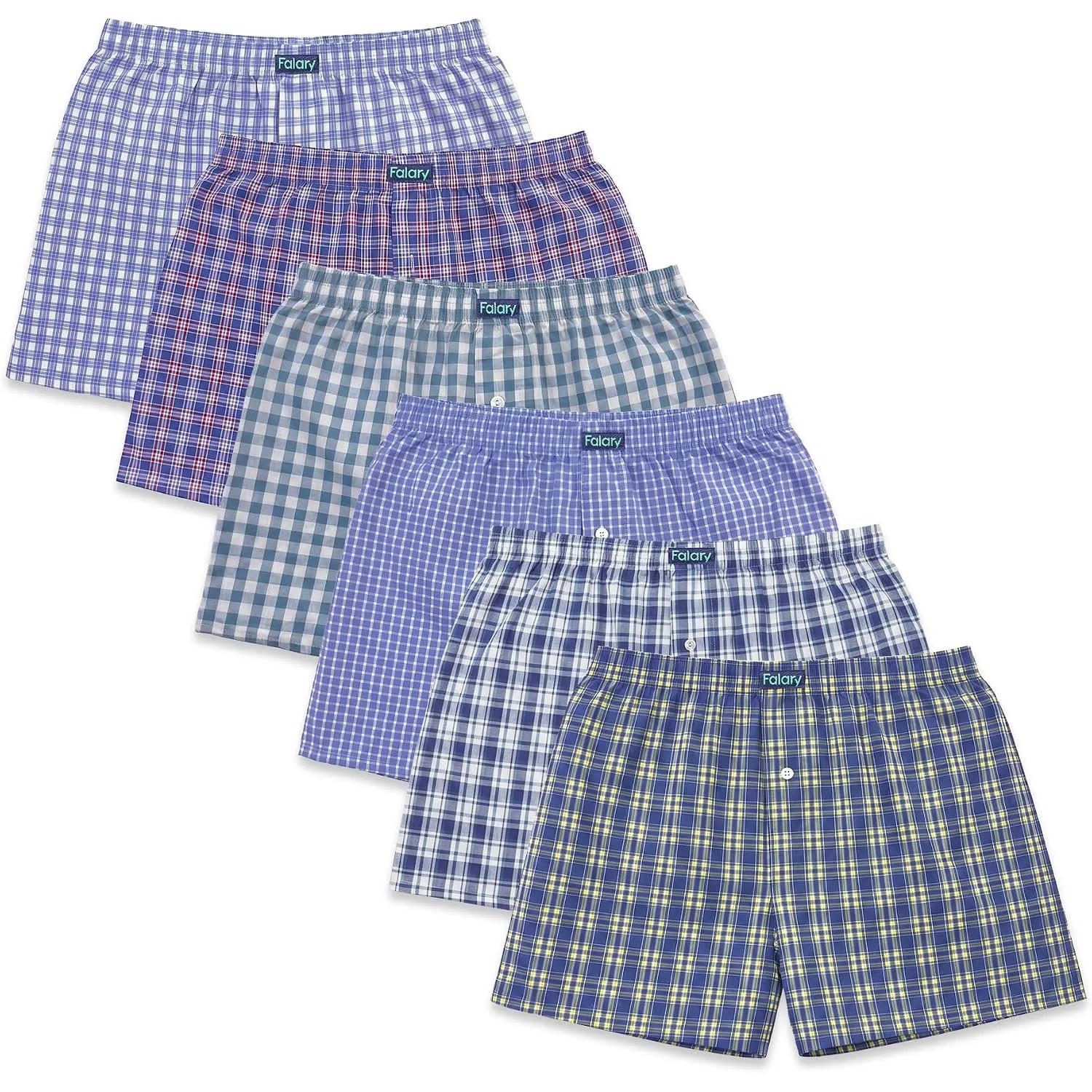 FALARY American Boxershorts Herren 6/12er Pack aus 100% Baumwolle