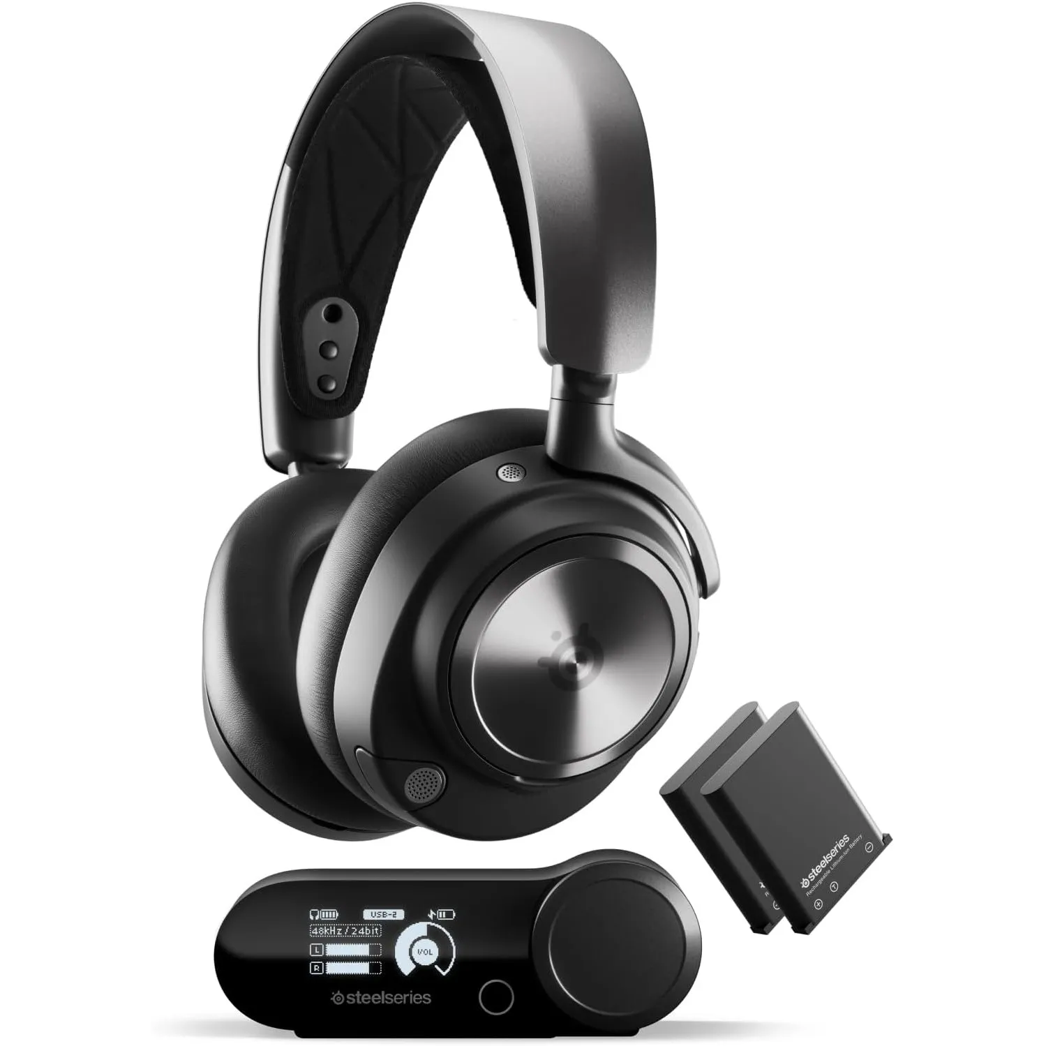 SteelSeries Arctis Nova Pro Wireless Gaming-Headset – Multi-System – Magnetische Neodym-Treiber – Active Noise Cancella…