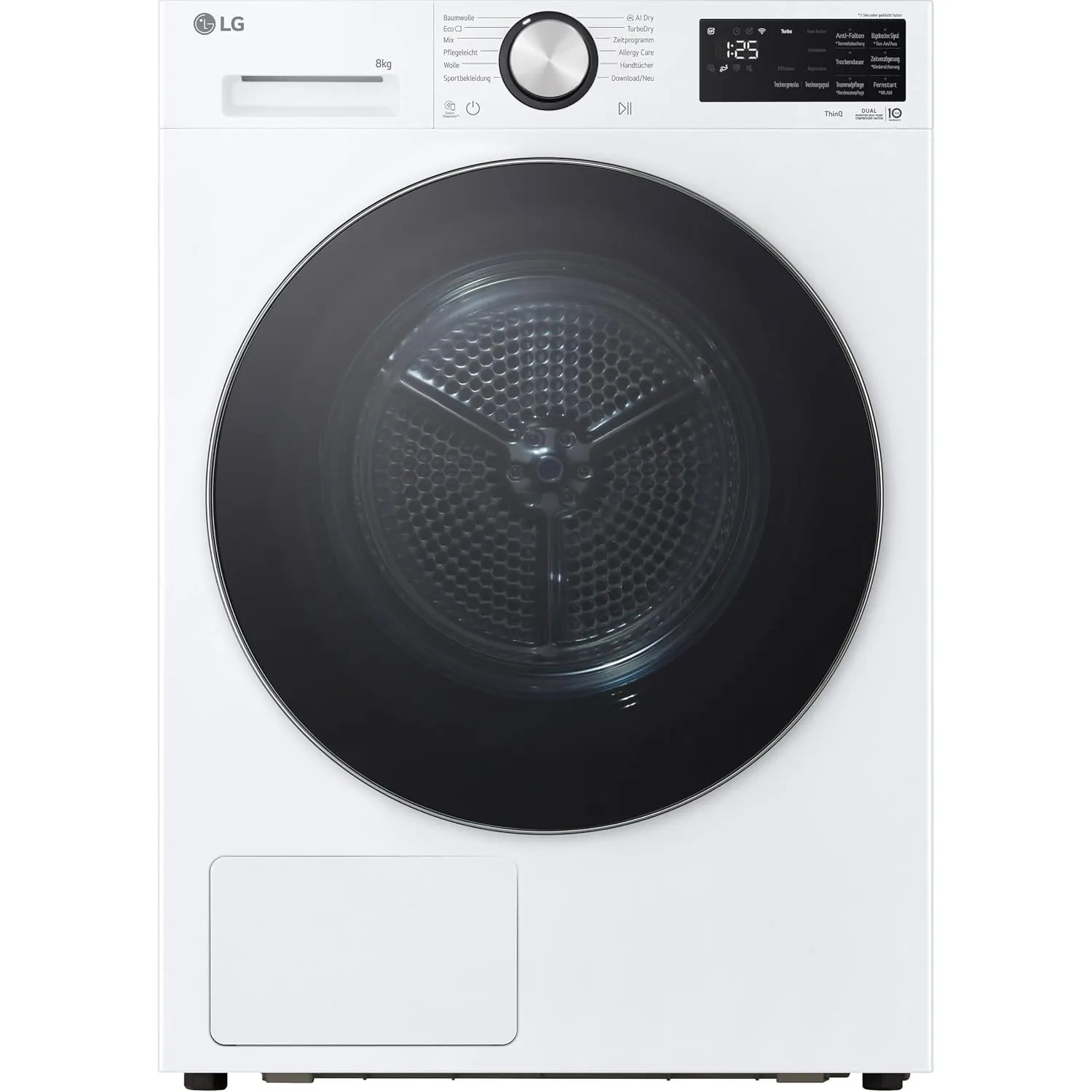 LG RT80X72W Wärmepumpen-Trockner (8 kg, Energieklasse B) mit AI Dry, Dual Inverter, TurboDry, selbstreinigender Kondens…