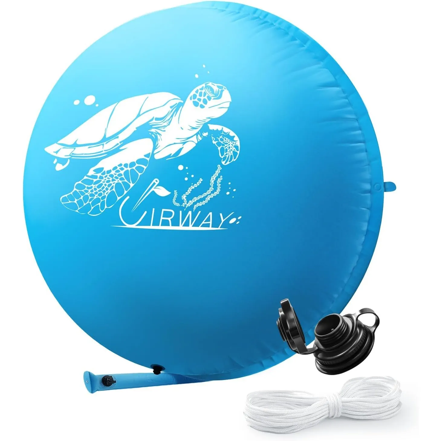 UIRWAY Poolkissen Winter XXL | Poolkissen Rund 3.6m mit Doppelnaht | Luftkissen Pool Winter inkl. Reparaturkit & Der Ve…