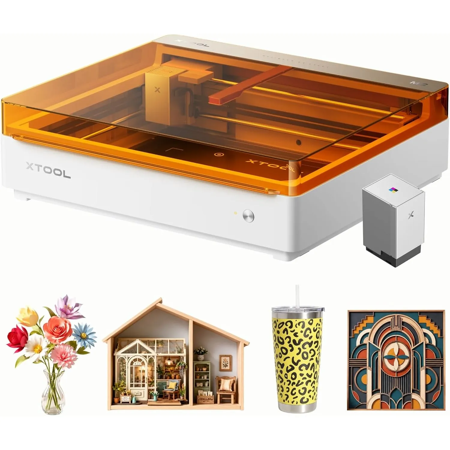 xTool M2 10W Lasergravur mit CMYK-Drucker, Klasse 1 Laser Graviermaschine