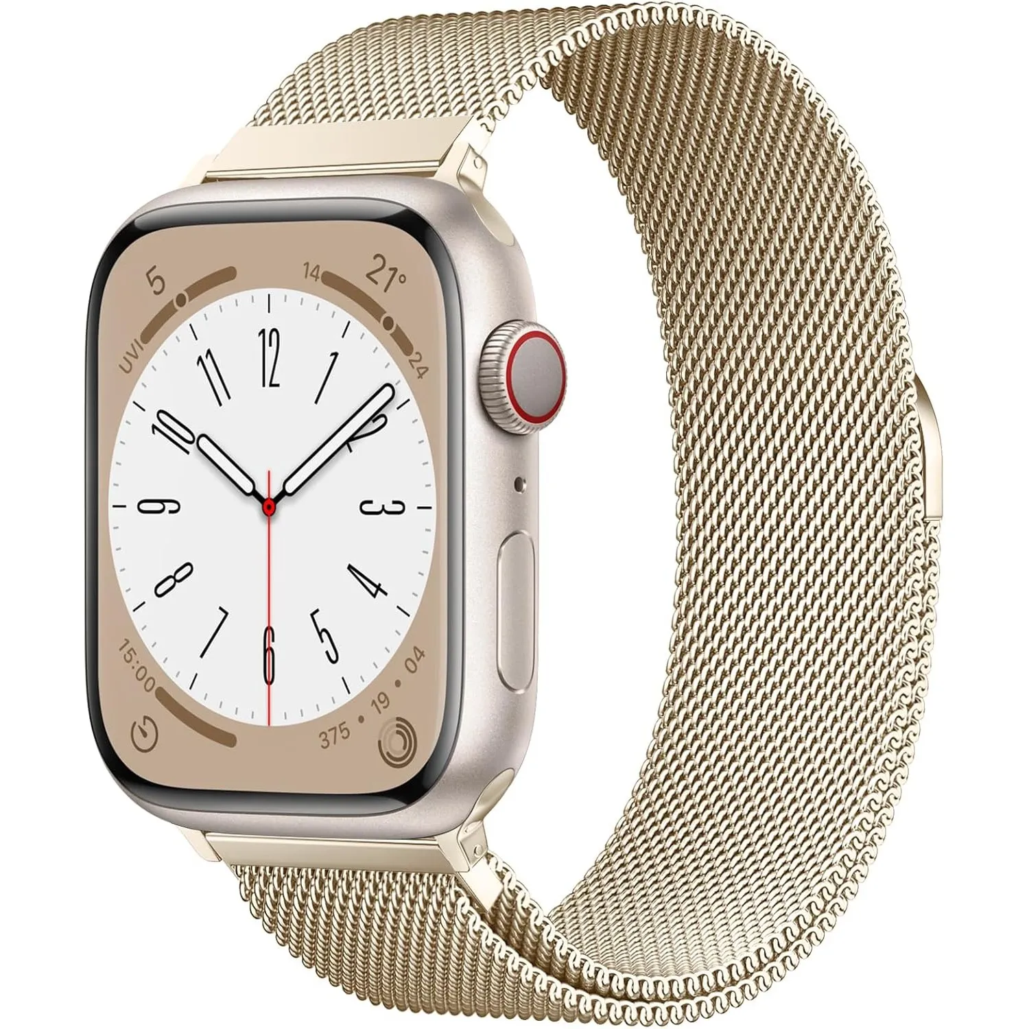 OULUOQI Edelstahl Milanaise Armband für Apple Watch 40mm 42mm 41mm 38mm