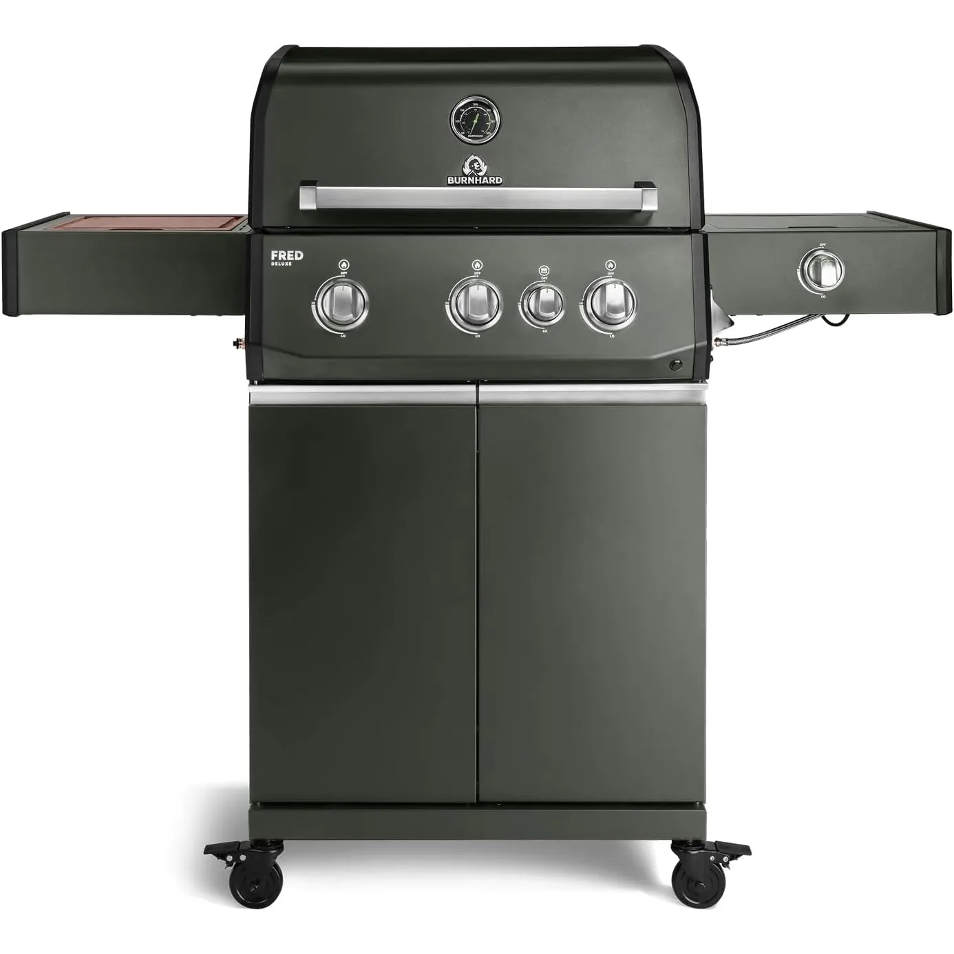 BURNHARD® Gasgrill 3-Brenner, 2x Edelstahl-Stabbrenner, 3,75 kW | Infrarot-Keramikbrenner, Heckbrenner, Seitenkochfeld,…