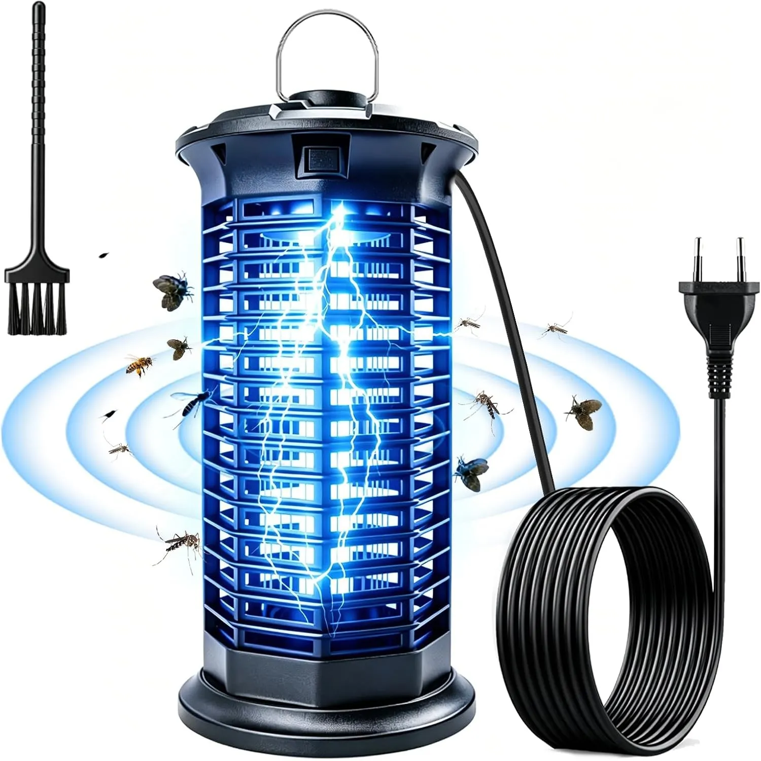 Insektenvernichter Elektrisch, 360° Mückenvernichter Lampe, 3 m Netzkabel UV Mückenlampe Hochspannung insektenfänger, F…