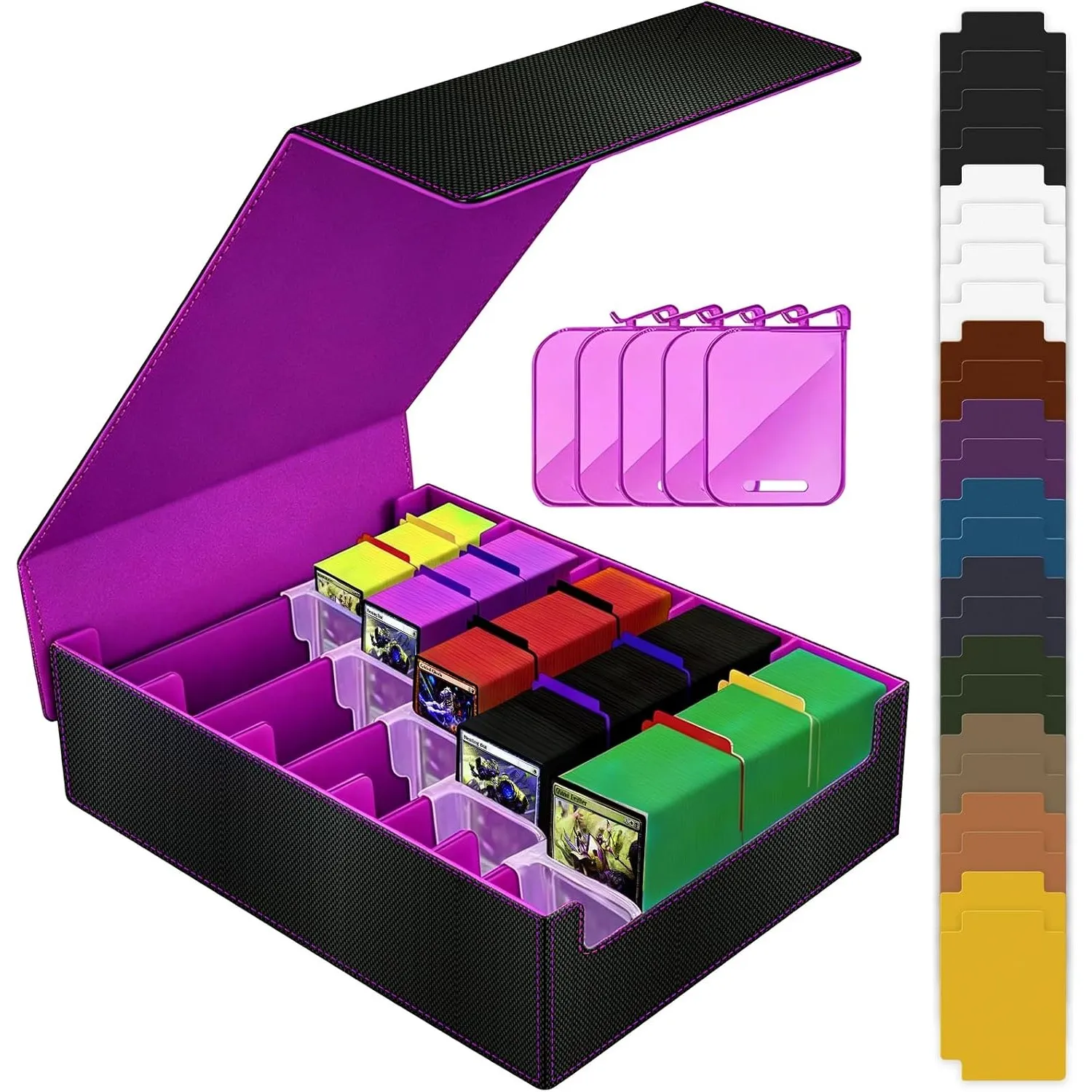 5-reihige Deck Box, Sammelkarten Aufbewahrungsbox halt 3800+ Karten