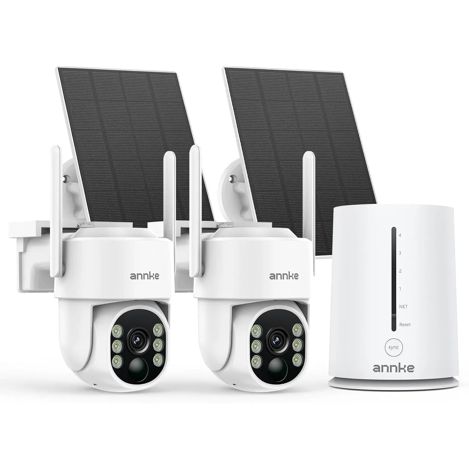 ANNKE Überwachungskamera Aussen Solar mit Integrierte 64G SD-Karte Home Hub