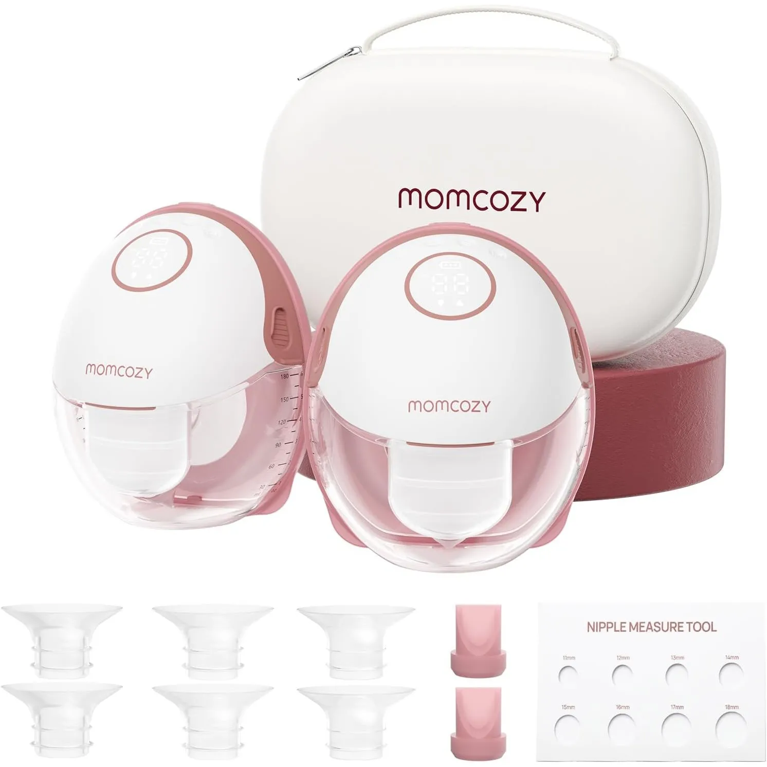 Momcozy Mobile Style M6 Elektrische Milchpumpe (2er-Pack, Rosa)