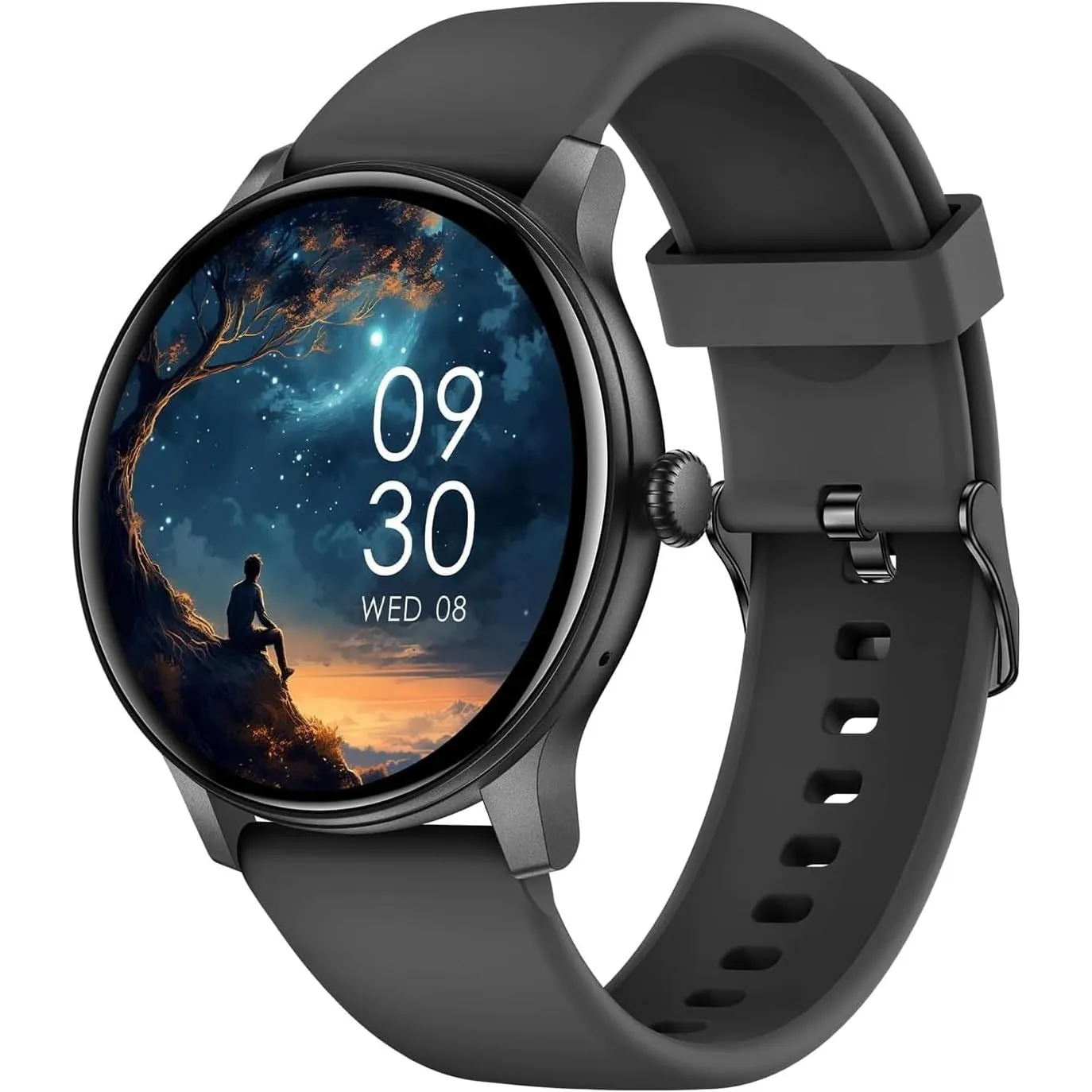 AcclaFit Smartwatch Damen Herren, 1.38 Zoll HD-Display Smart Watch mit Bluetooth Anrufe, Fitness Tracker mit SpO2 Schri…