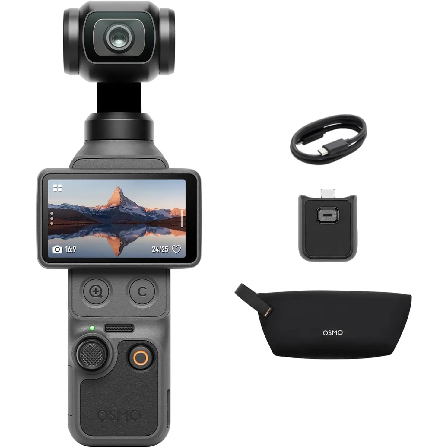 DJI Osmo Pocket 4 Essential Combo mit Mehrere Zubehörteile Bundle, 1″ CMOS