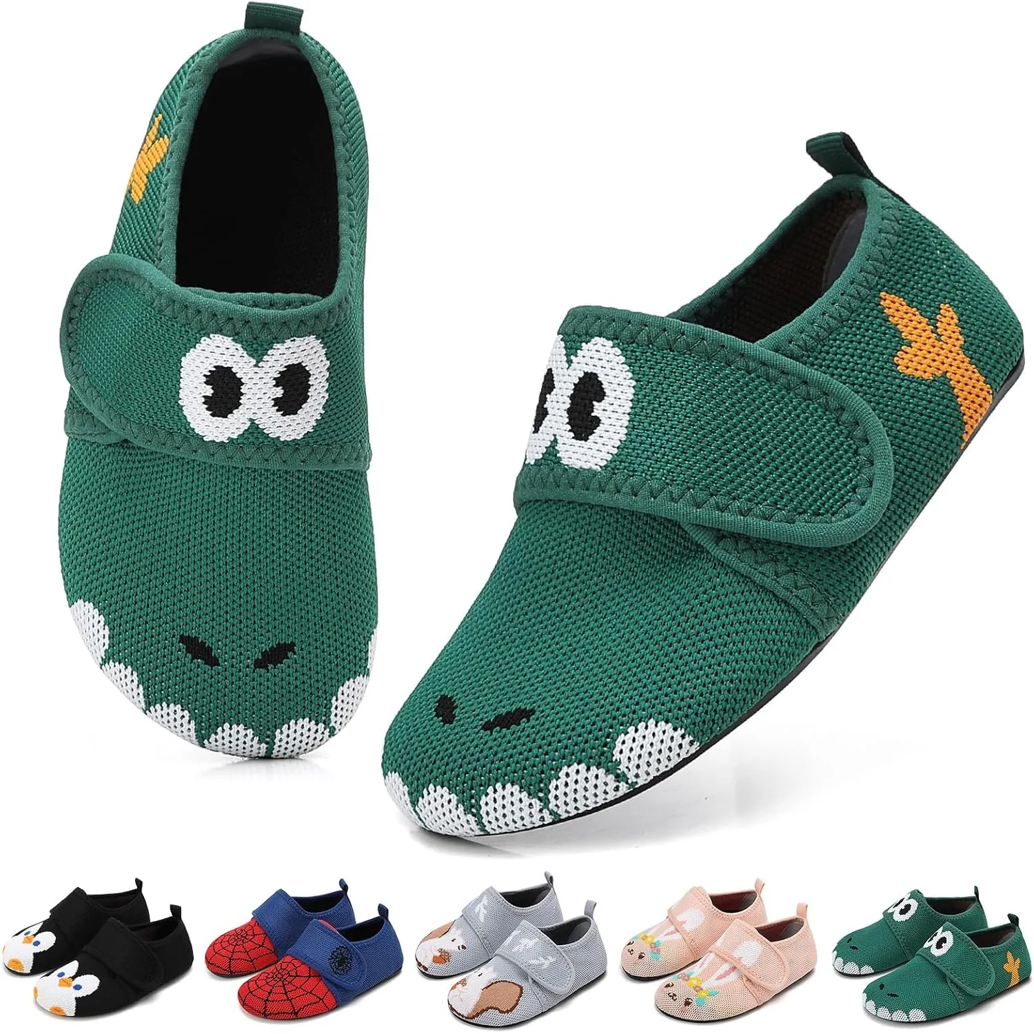 VOLHAL Hausschuhe Kinder Junge Mädchen Barfussschuhe Pantoffeln Lauflernschuhe Rutschfest Kindergarten für Atmung sakti…