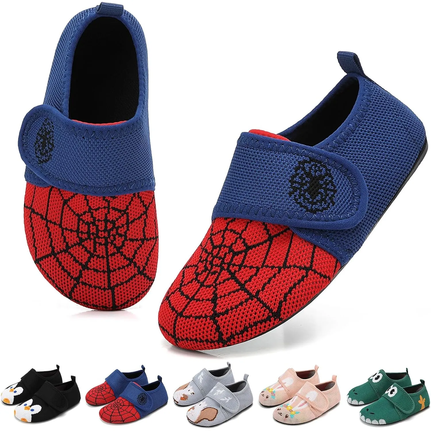 VOLHAL Hausschuhe Kinder Junge Mädchen Barfussschuhe Pantoffeln Lauflernschuhe Rutschfest Kindergarten für Atmung sakti…
