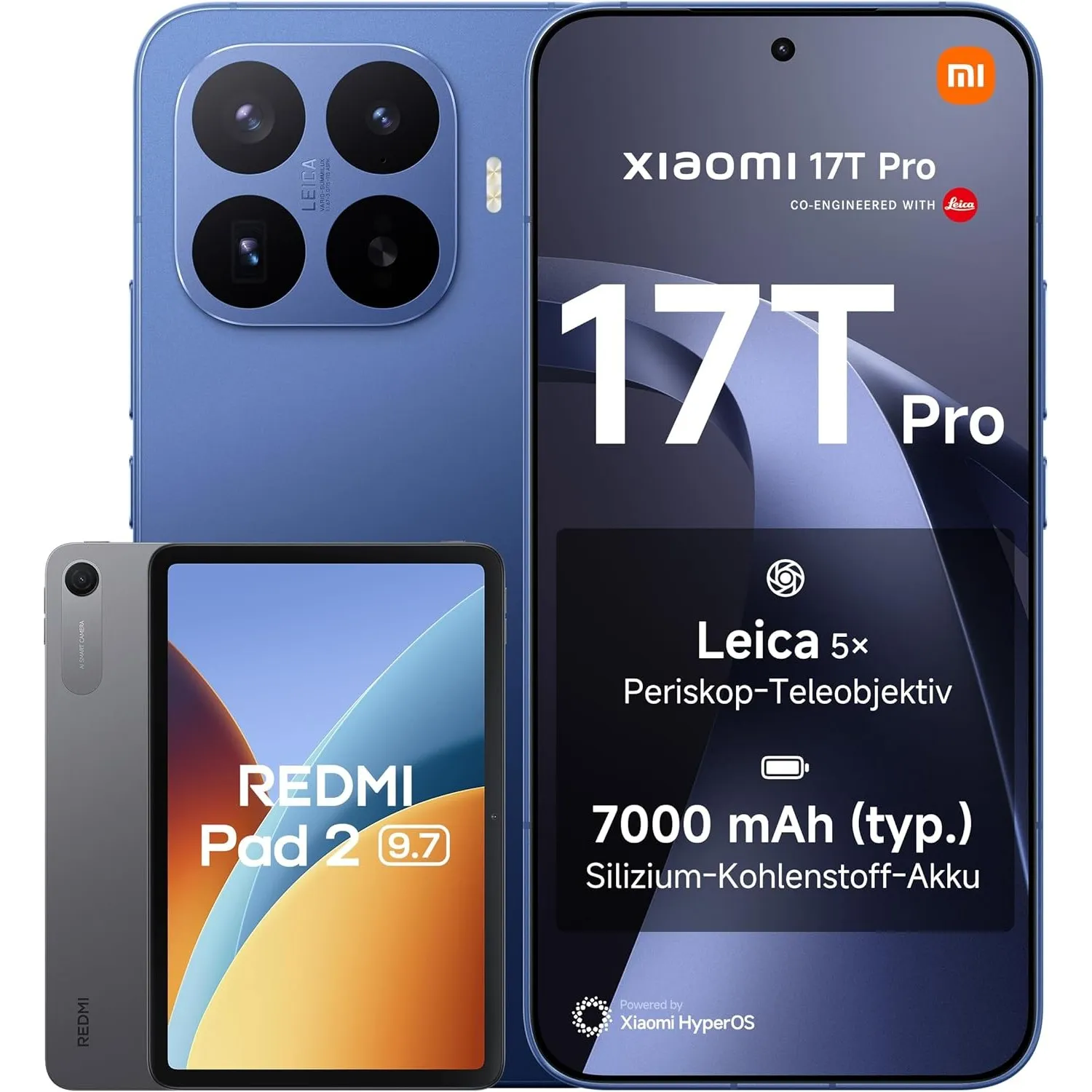 Xiaomi 17T Pro Smartphone 12GB+512GB, Handy, Android, 6.83" 144Hz Display, 7000mAh Akku, Leica 5x Telekamera, 100W Hype…