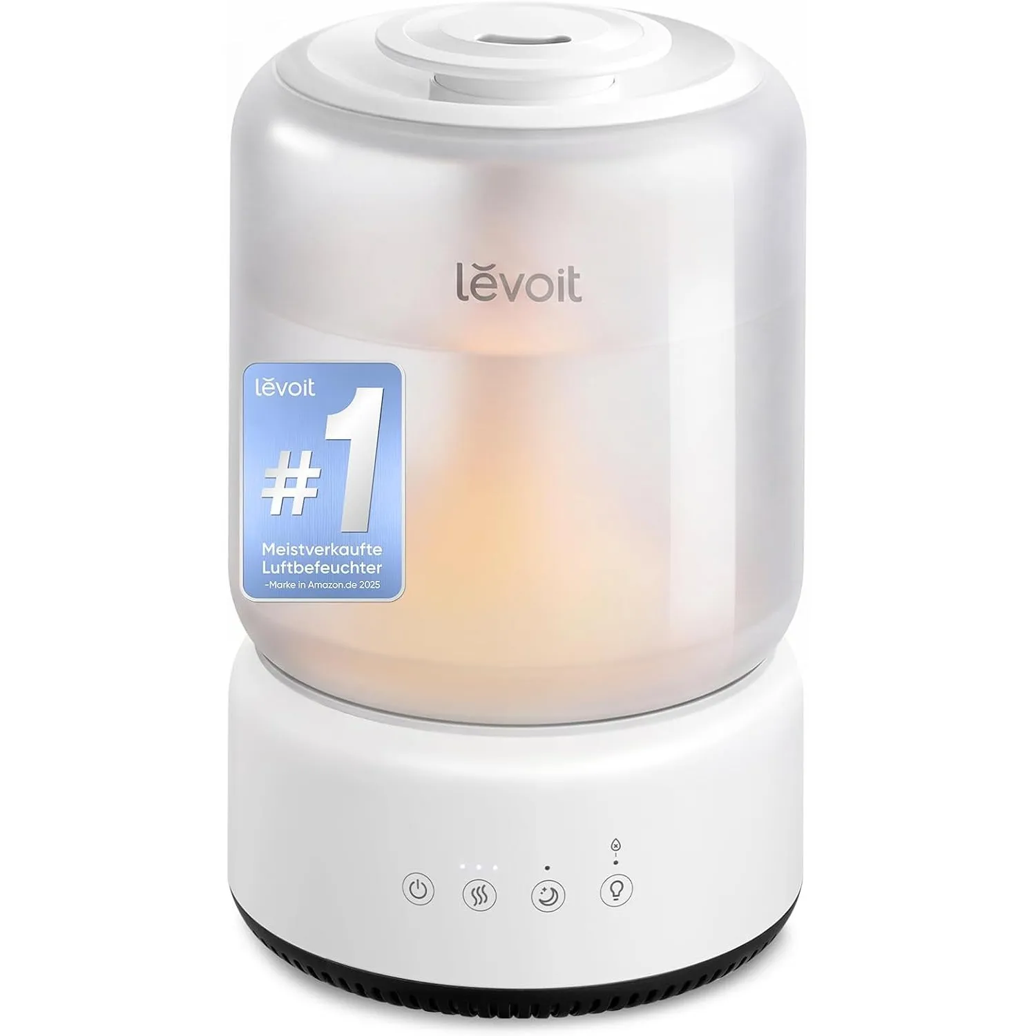 Levoit Luftbefeuchter Schlafzimmer, 4,2 L, Top-Fill, große Räume, Mattweiß
