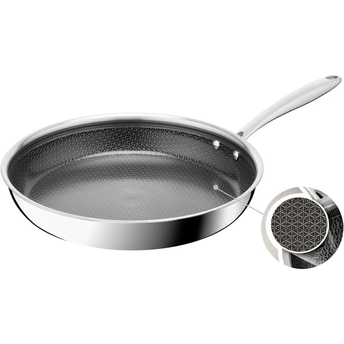 Tefal Master Mesh Keramik-Bratpfanne, 28 cm, HybridMesh-Technologie, kratzfeste Oberfläche, ultimatives Anbraten, einfa…