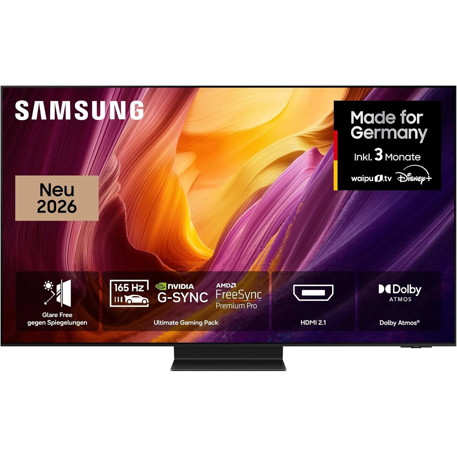 Samsung OLED S95H 4K 65 Zoll (163 cm), UHD Fernseher, Antireflexion mit Glare Free, OLED HDR pro, Ultimate Gaming Pack …