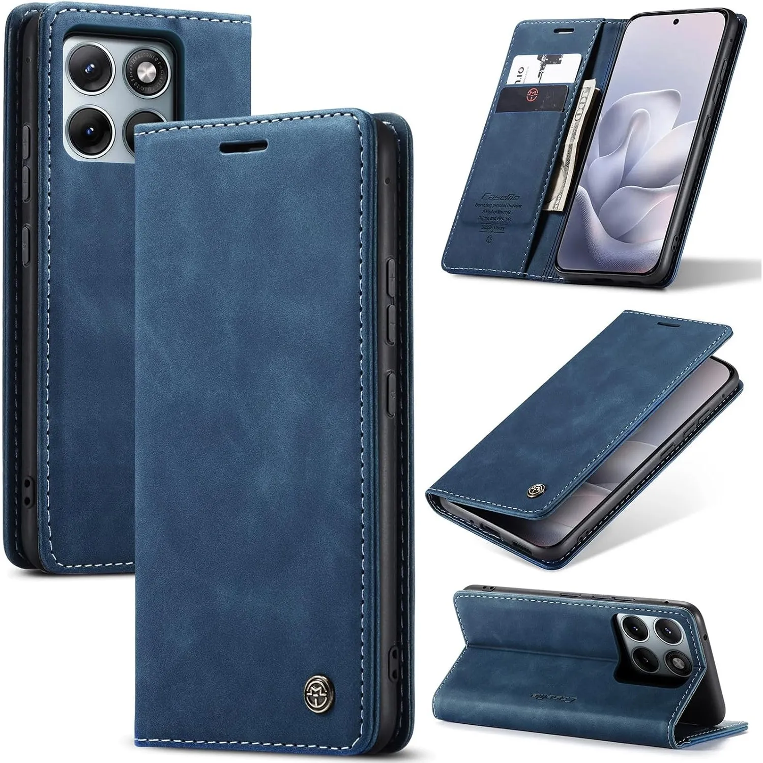 Handyhülle für Motorola Moto Edge 70 Fusion 5G Hülle Premium Lederhülle Flip Case Magnet Tascher Kartenfach Standfunkti…