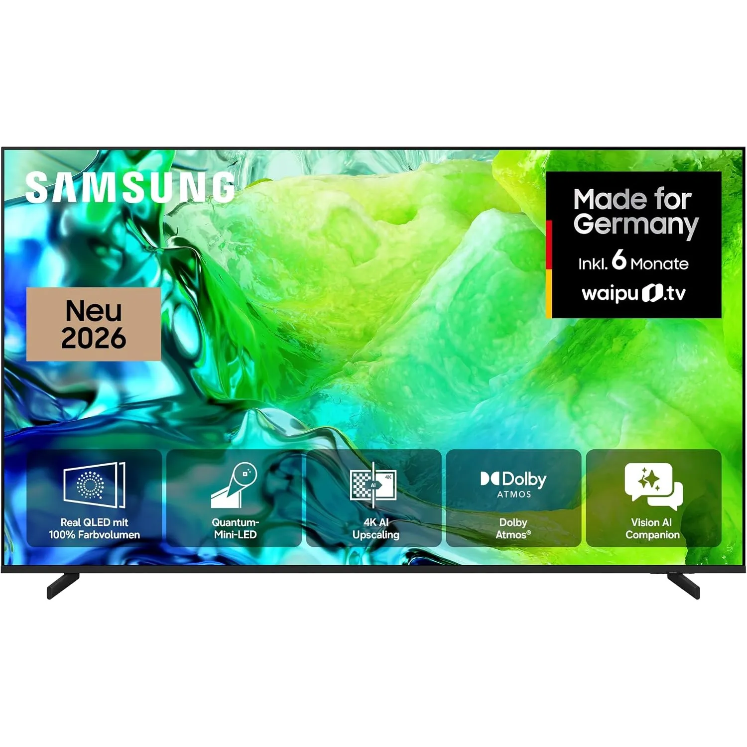 Samsung Neo QLED QN80H 4K 55 Zoll (138 cm), UHD Fernseher, Quantum-Mini-LED für ultrafeine Kontraste, 4K AI Upscaling, …