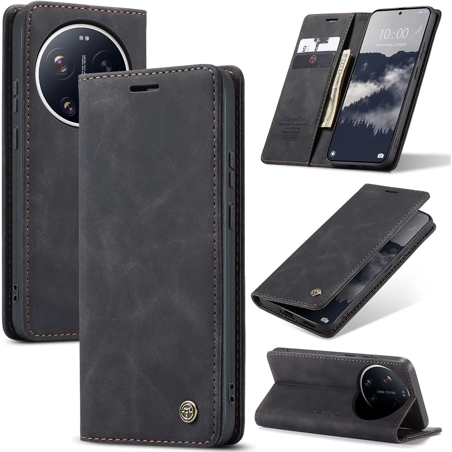 Handyhülle für Xiaomi 17 Ultra 5G Hülle Premium Lederhülle Flip Case Magnet Tascher Kartenfach Standfunktion Klapphülle…