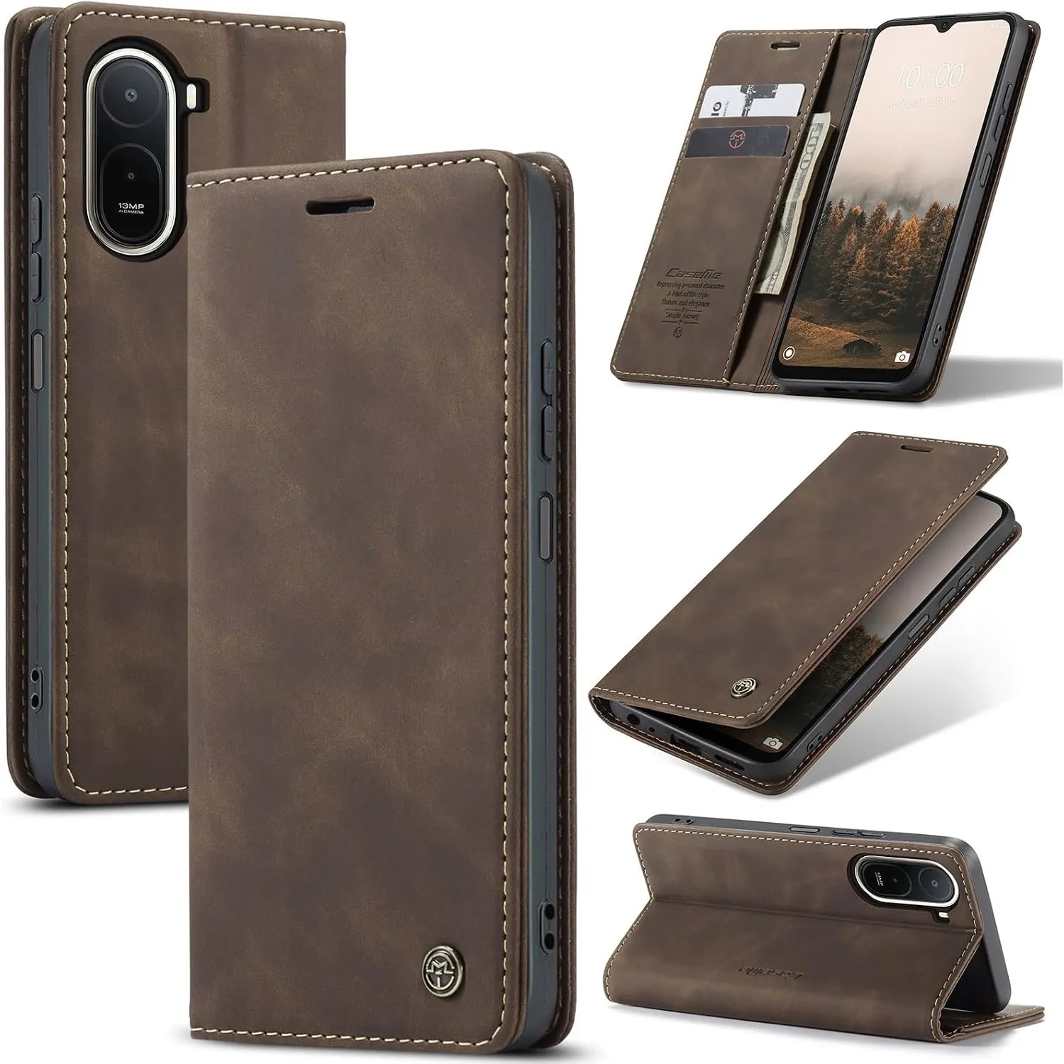 Handyhülle für Xiaomi Redmi A7 Pro 5G Hülle Premium Lederhülle Flip Case Magnet Tascher Kartenfach Standfunktion Klapph…