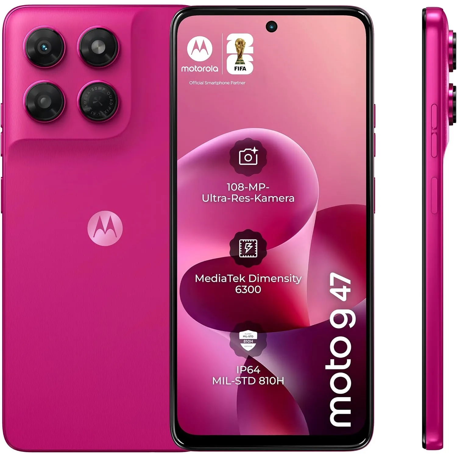 Moto g47 Smartphone 108-MP-Kamera 8-128GB pink