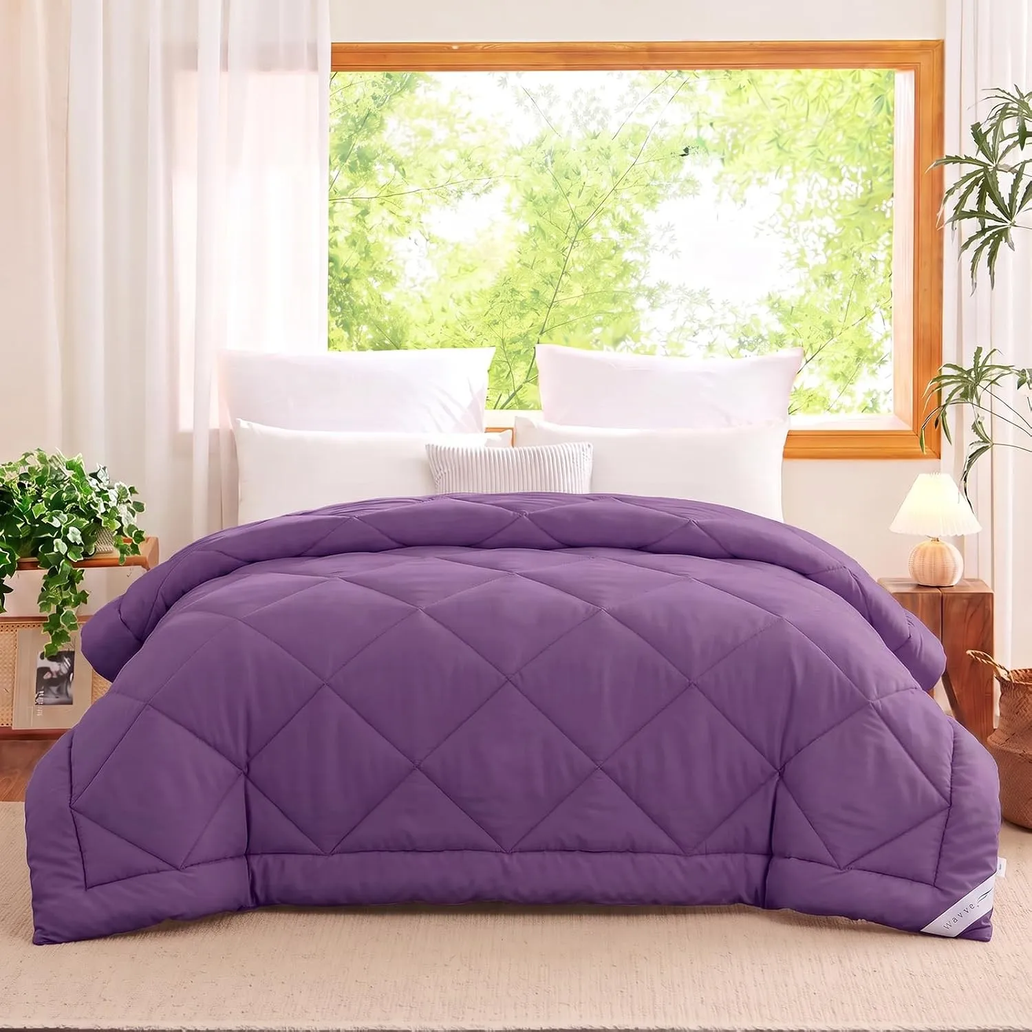 WAVVE Bettdecke 200x200cm Ganzjahresdecke 4 Jahreszeiten, Steppdecke 300gsm Mikrofaser 200x200 cm, Super Weiche Zudecke…