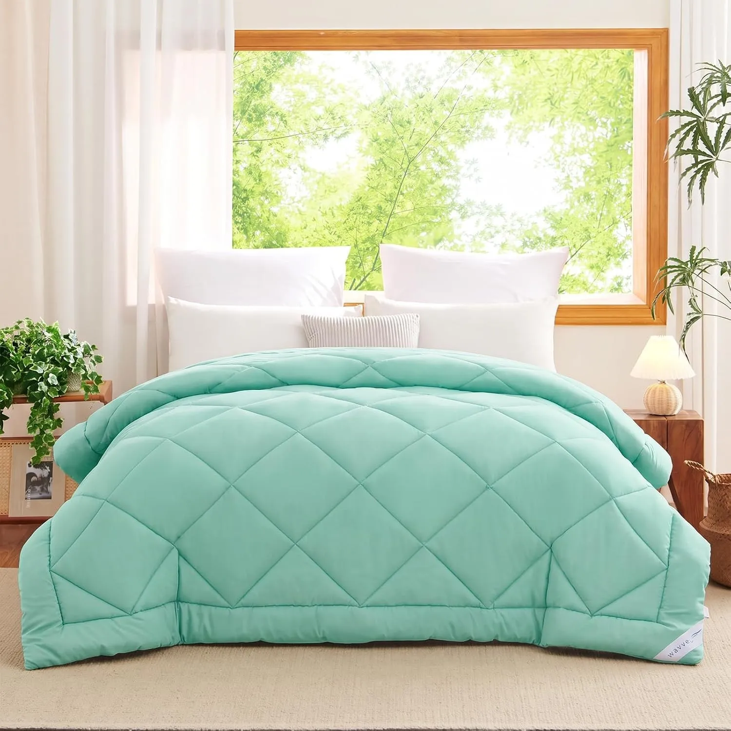 WAVVE 4 Jahreszeiten Bettdecke 155x220 Ohne Bezug Steppdecke 300gsm Mikrofaser 155x220cm, Super Weiche Decke Zudecke Sc…