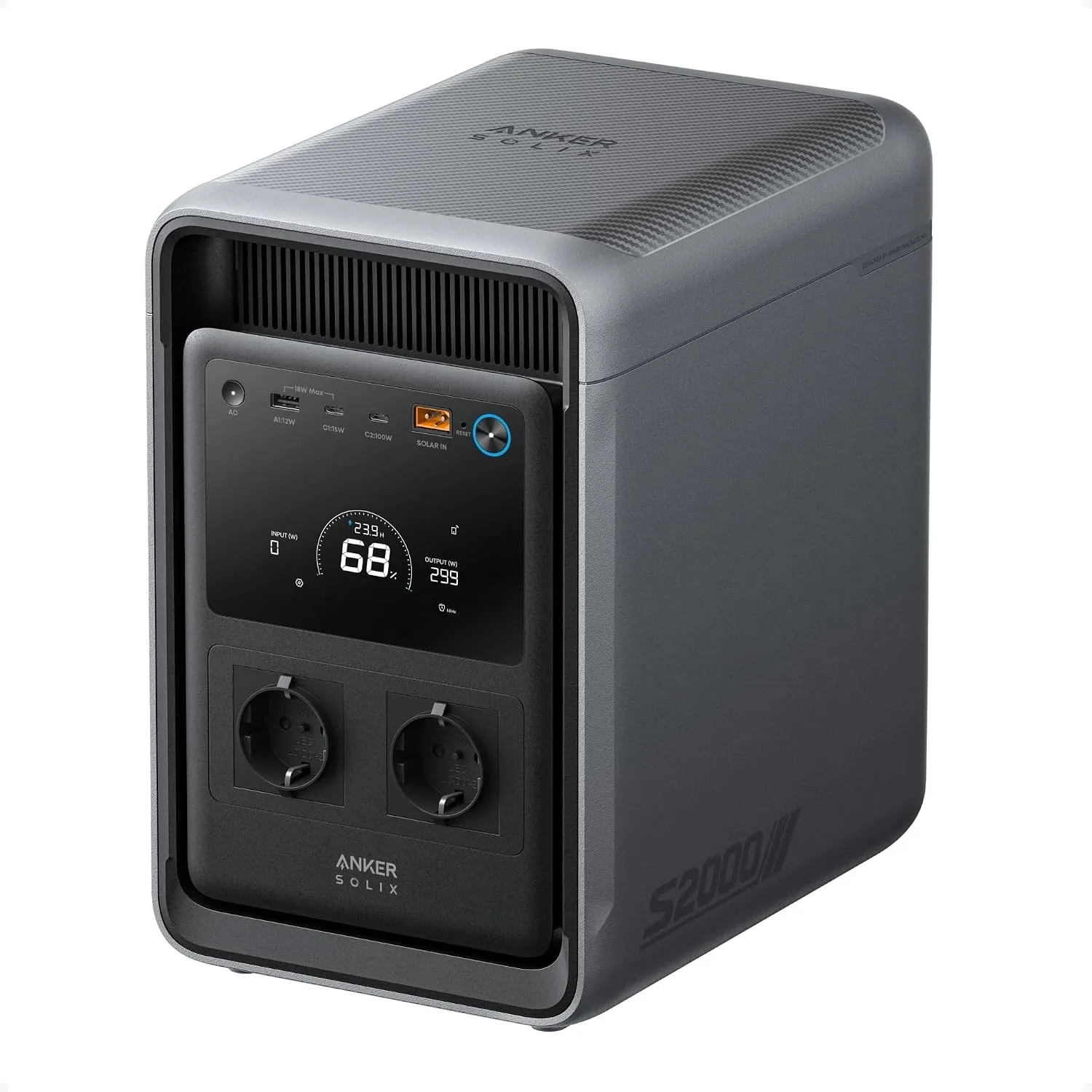 Anker SOLIX S2000 Tragbare Powerstation, 2000Wh, 1500W Hausstromversorgung