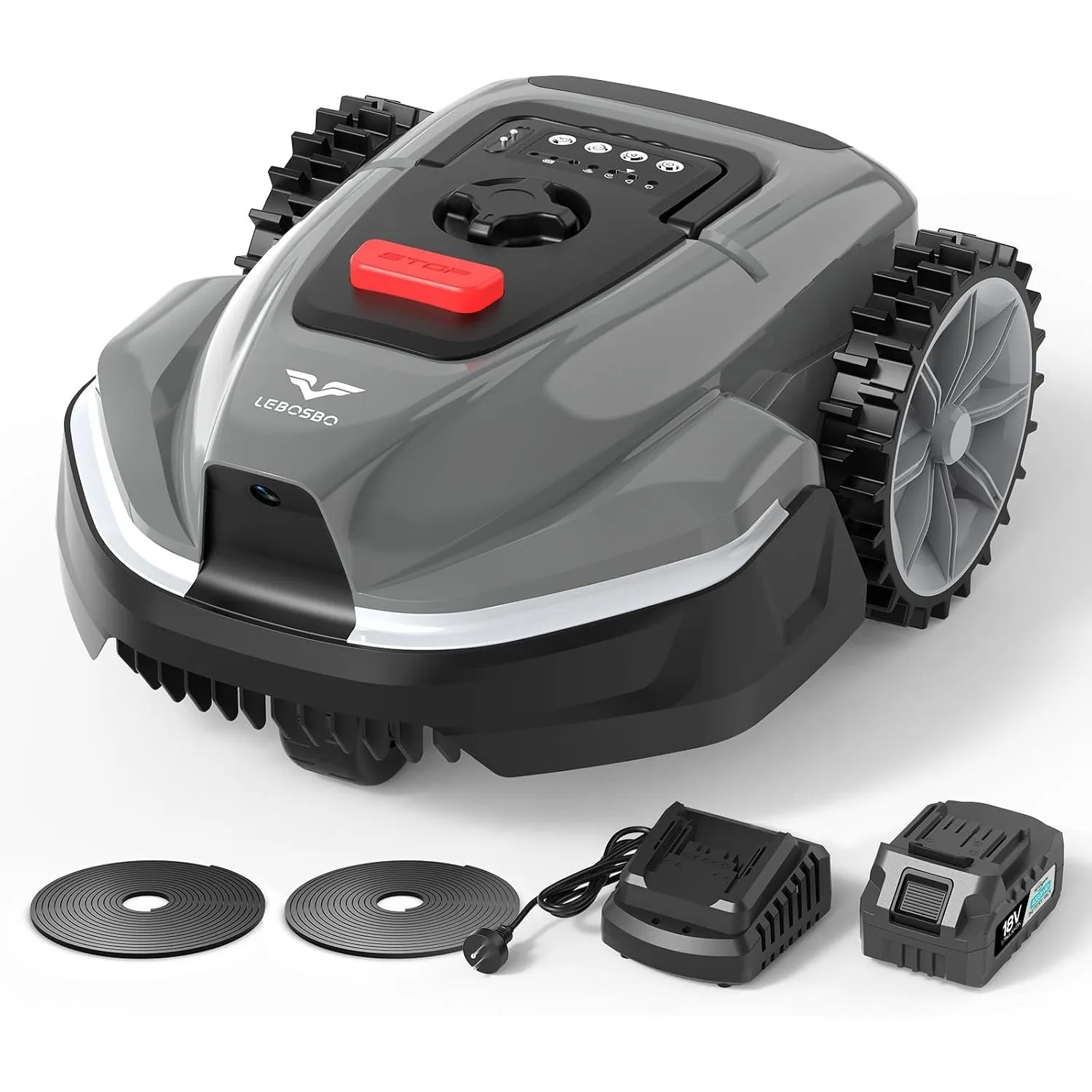 V3 Rasenmäher Roboter, mit Vision-Navigation, 150+ Hinderniserkennung und App-Steuerung, 50 dB leise, mit Spiralmodus u…
