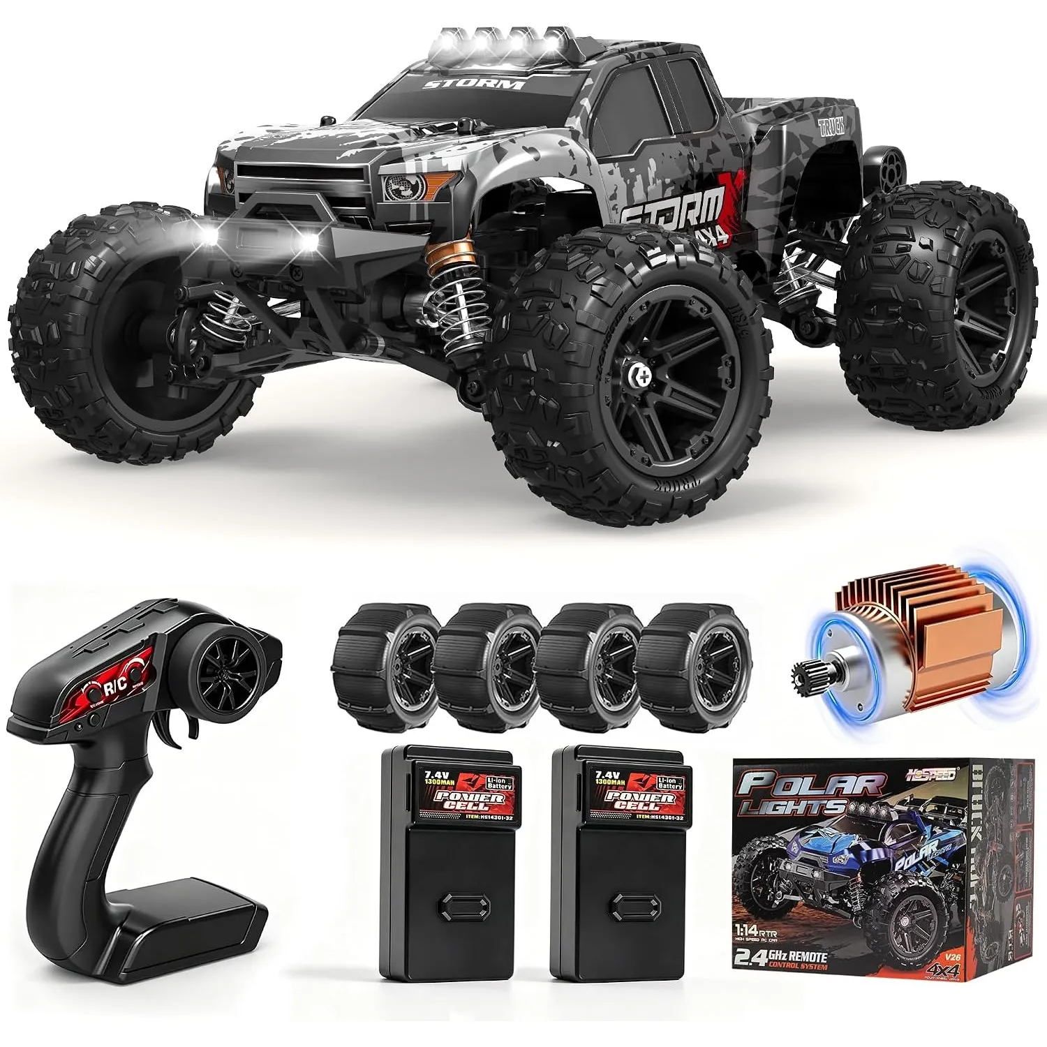 Ferngesteuertes Auto Erwachsene & Jungen - 1:14 All Terrain RC Auto 40+km/h