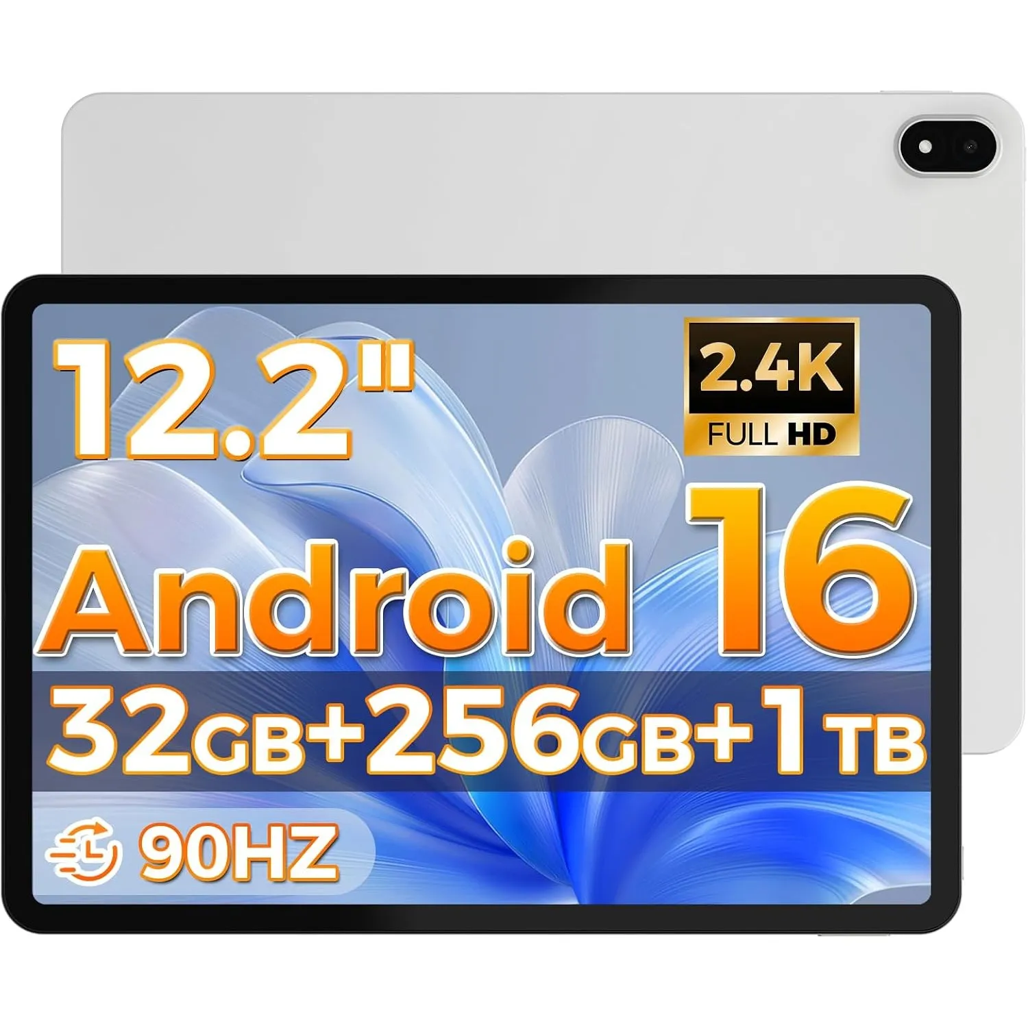 Tablet 12.2 Zoll mit Schutzhülle, 32GB RAM+256GB ROM, 2400*1600,10000mAh