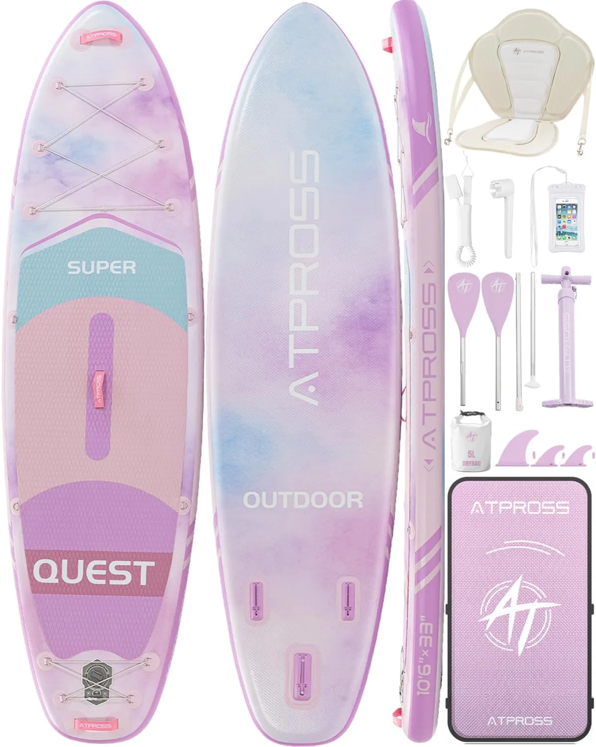 Stand Up Paddling Board, 320 cm Stand Up Paddle with Rich Accessories, SUP Board 200 kg Load Capacity with EVA Non-Slip…