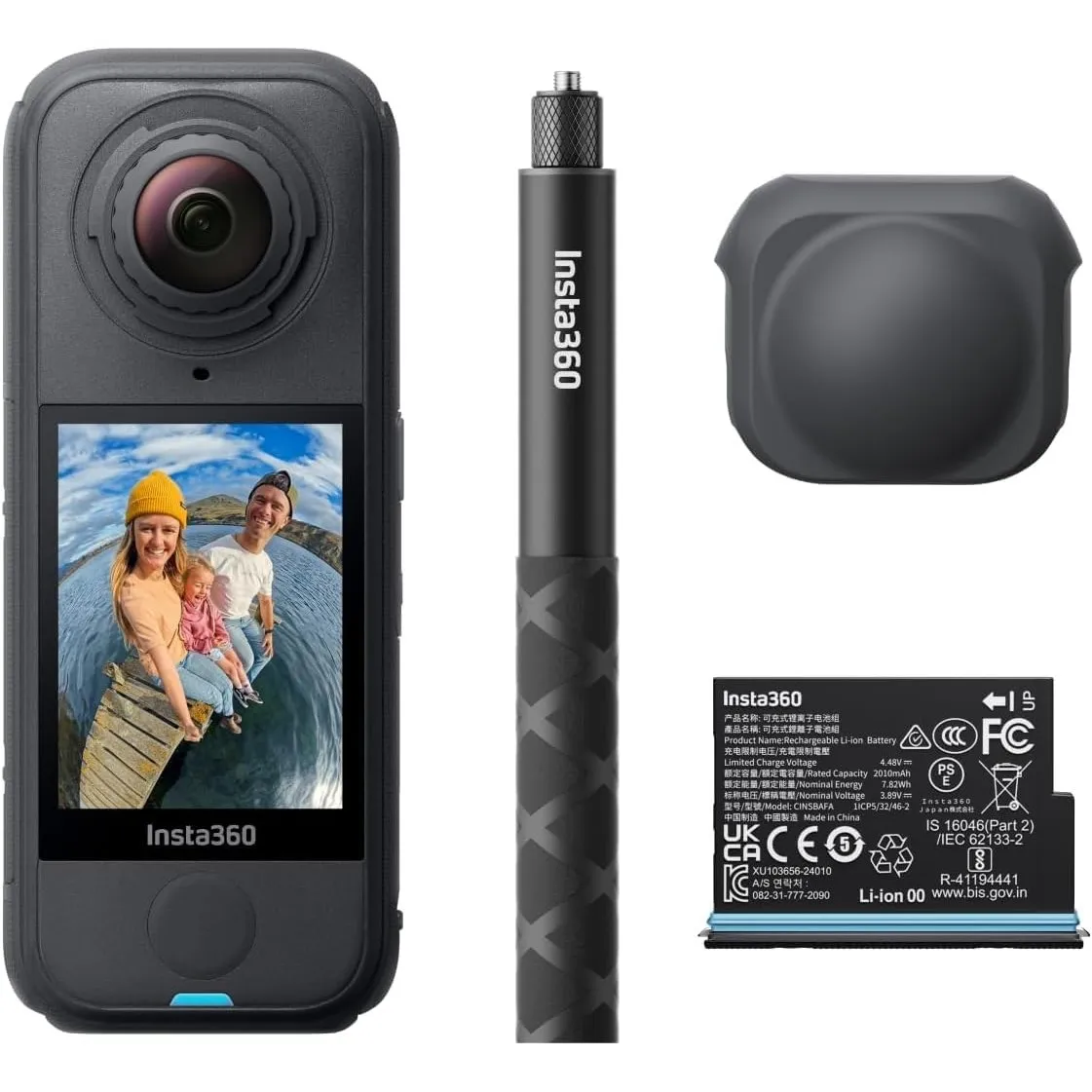 Insta360 X4 Air, 8K 360°-Kamera 165 g leichte, Unsichtbarer Selfie-Stick, Wechsel-Linsen, Aufnehmen & dann ausrichten, …