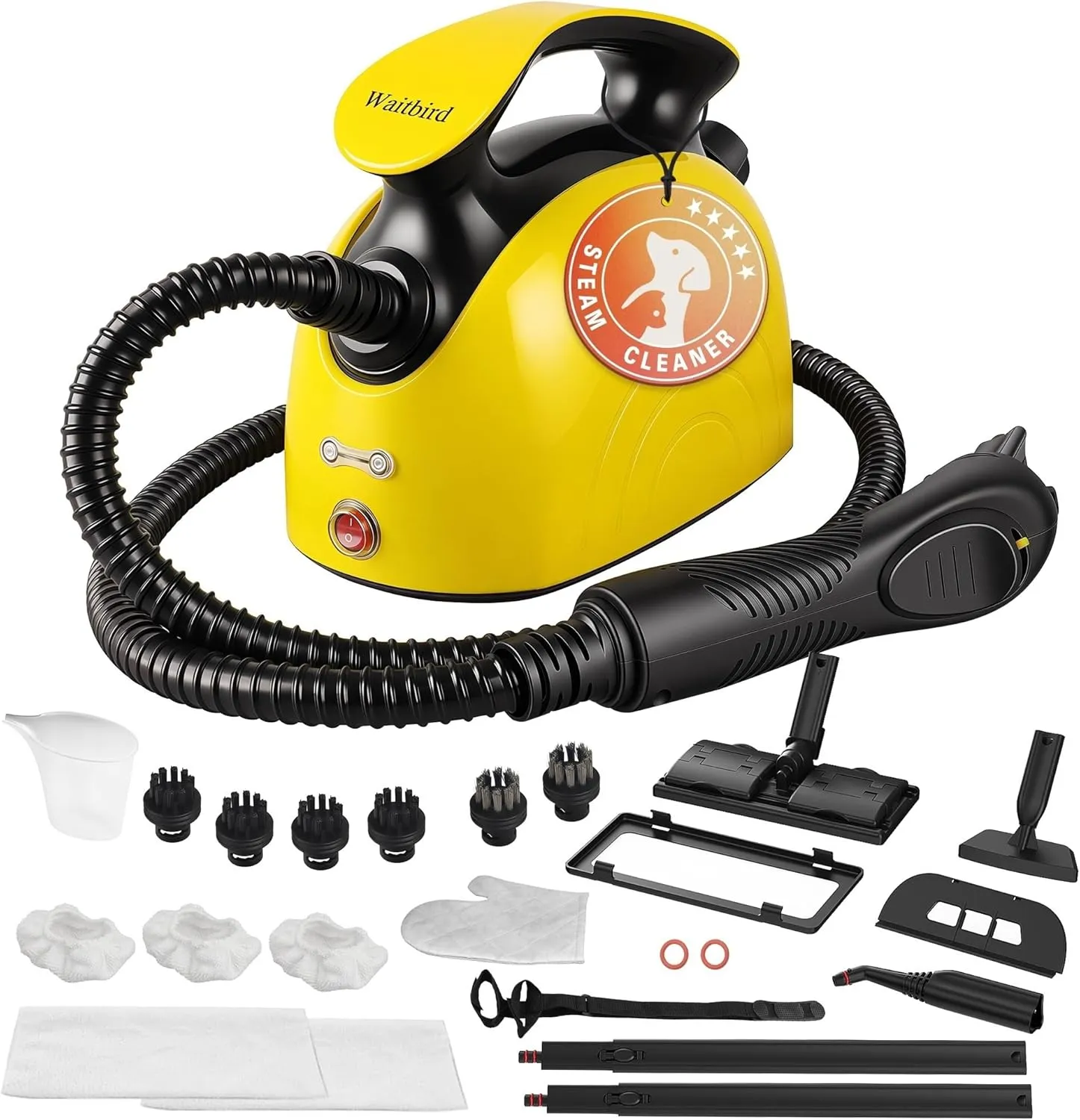 Waitbird Steam Cleaner, Multifunctional Household Steam Cleaner with 21-Piece Accessories, 4 Bar High Pressure, 1500W, …