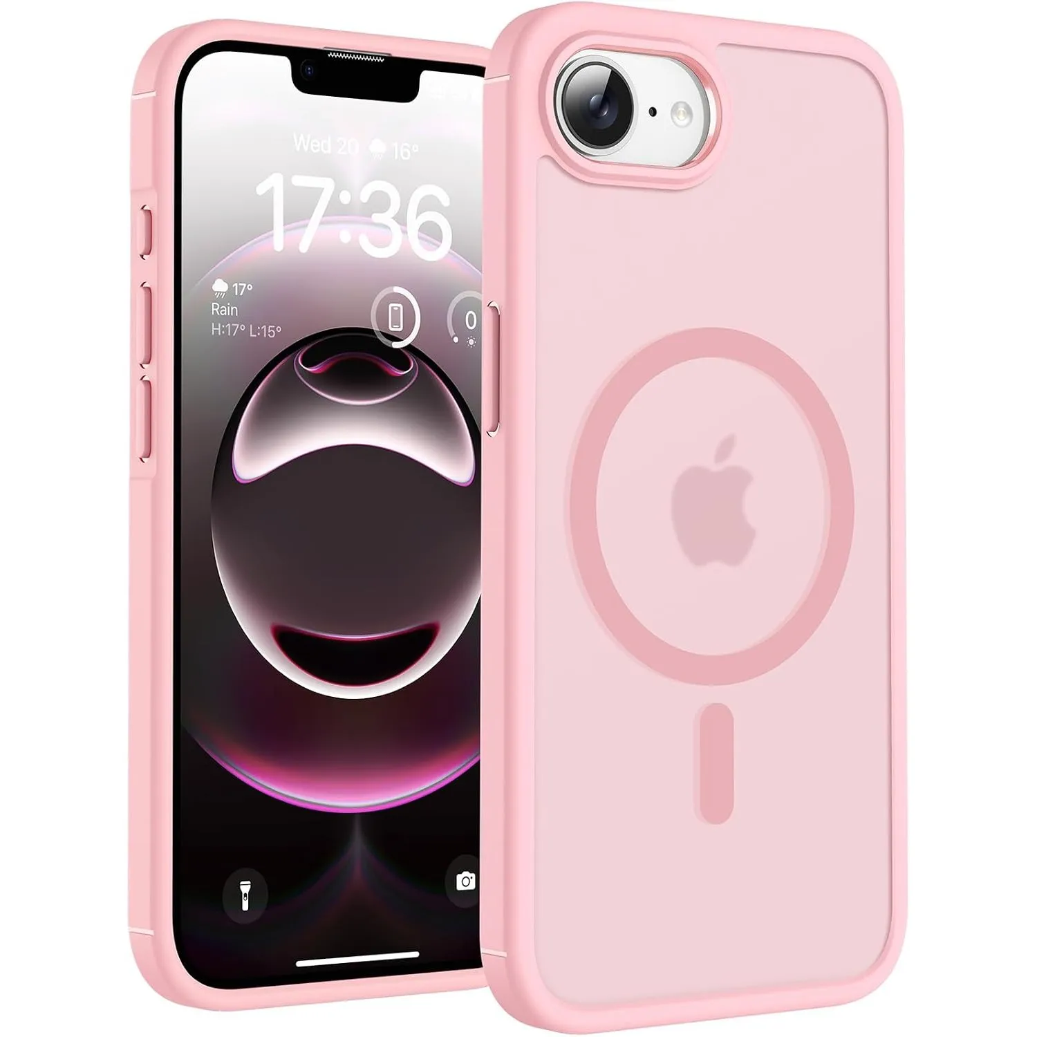 TOCOL für iPhone 16e Hülle, Kompatibel mit MagSafe, Hellrosa