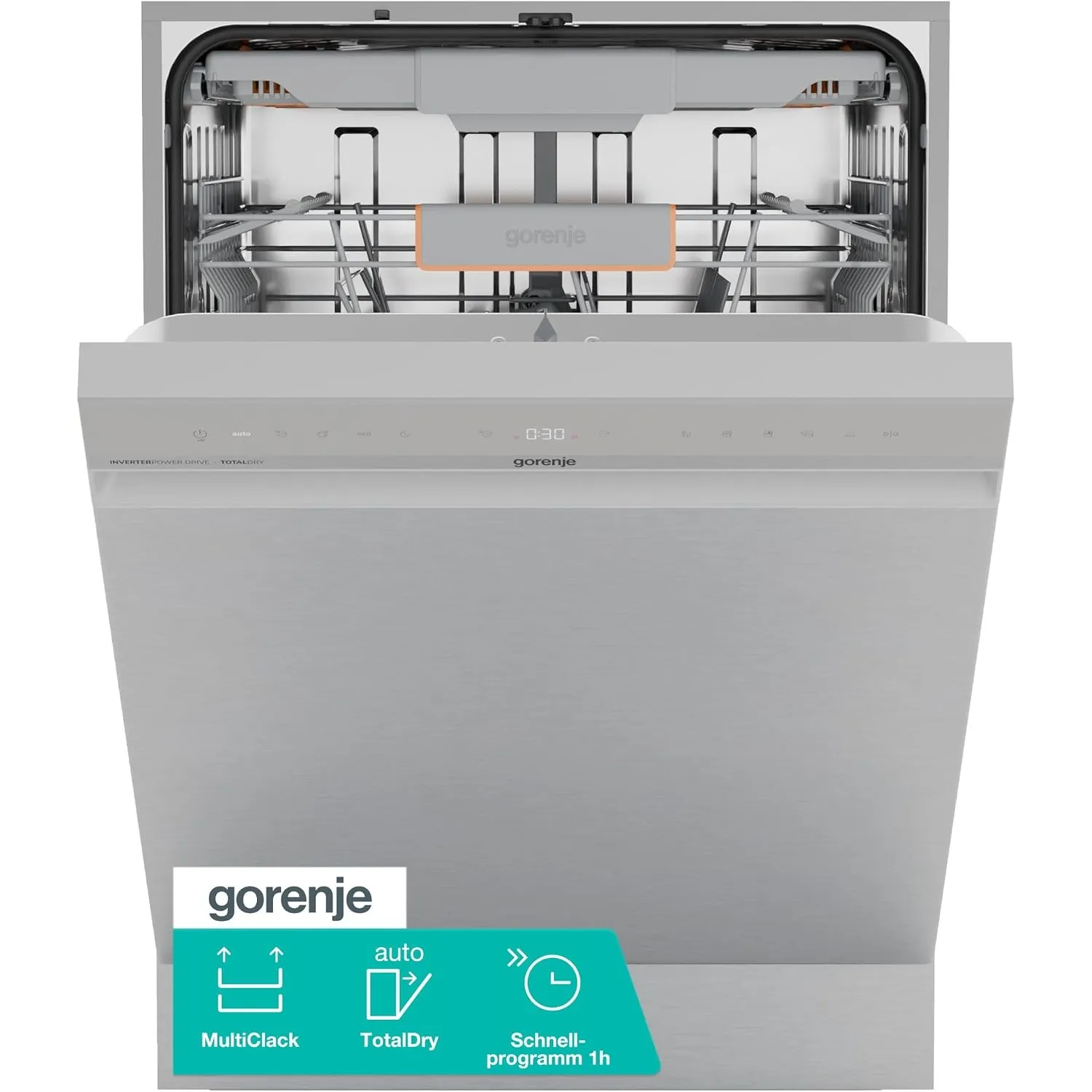 Gorenje GU663B90X Einbau-Geschirrspüler/Unterbau/ 60 Breite/ 16 Maßgedecke/ 8 Programme/ 15min Schnellwaschgang/FlexUse…