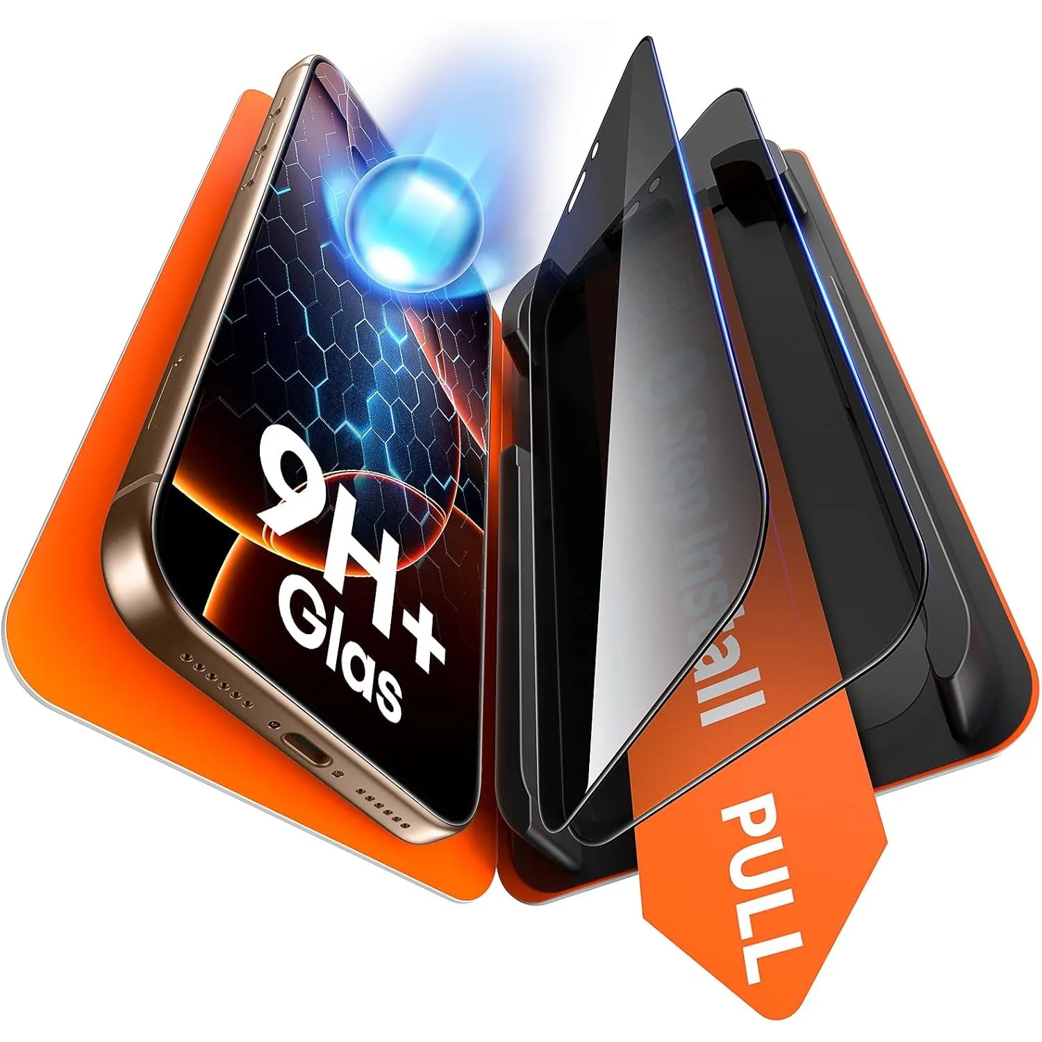 TAURI für iPhone 16 Pro Max Sichtschutz 6,9 Zoll - 2 Stück